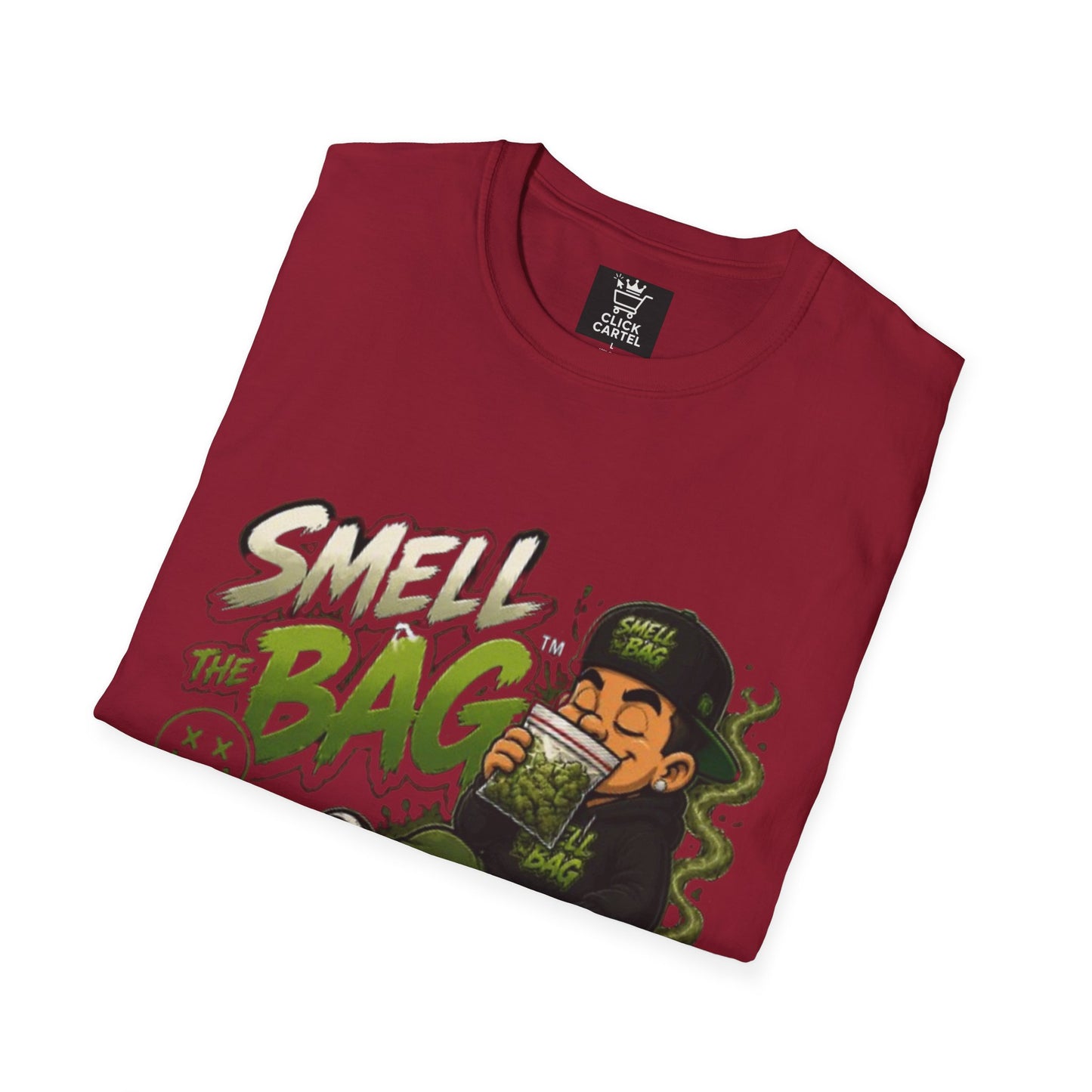 Smell The Bag T-Shirt – Funny Stoner Toon Graphic Tee