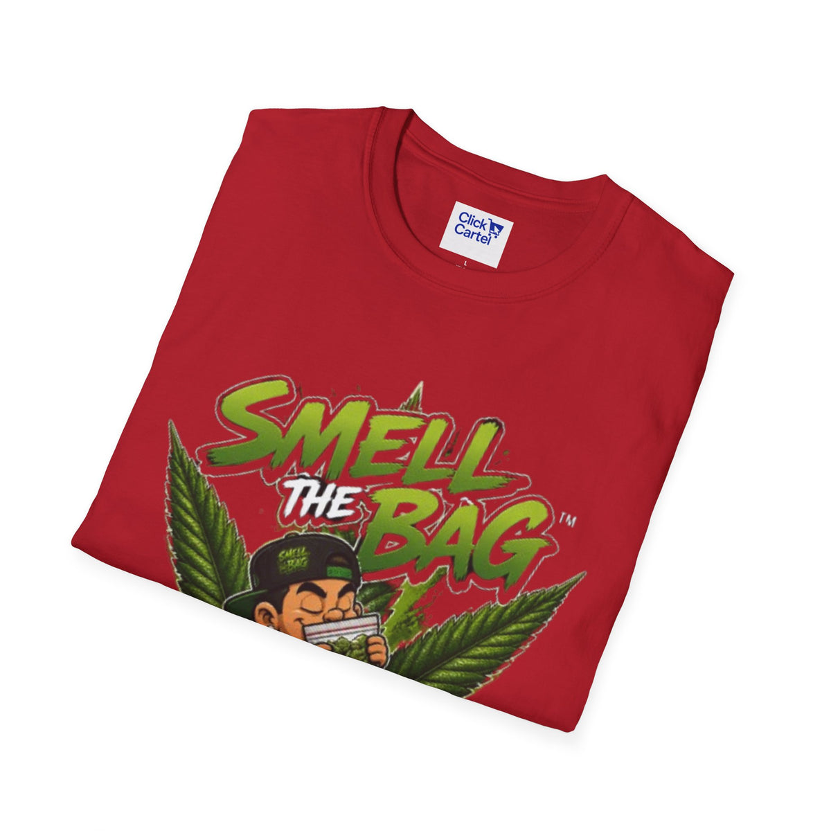 Smell the Bag | Cannabis Leaf & Stoner Toon Tee