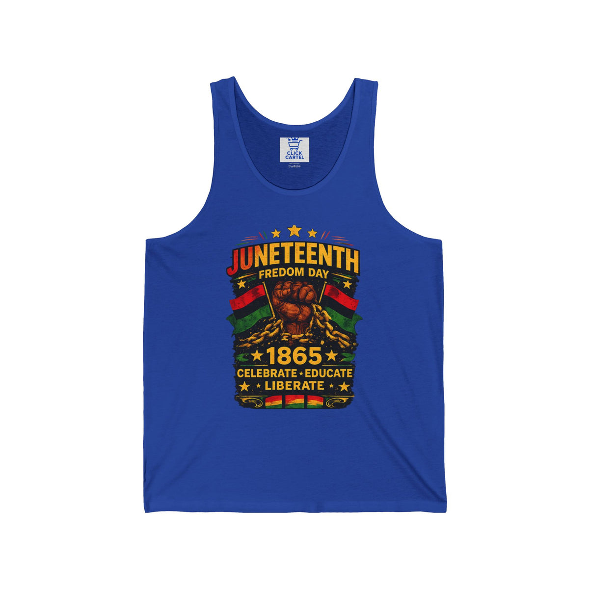 Juneteenth Freedom Day Tank Top – "Juneteenth 1865: Celebrate • Educate • Liberate"