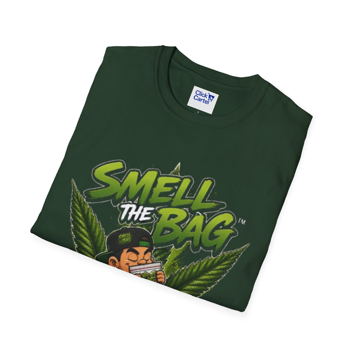 Smell the Bag | Cannabis Leaf & Stoner Toon Tee