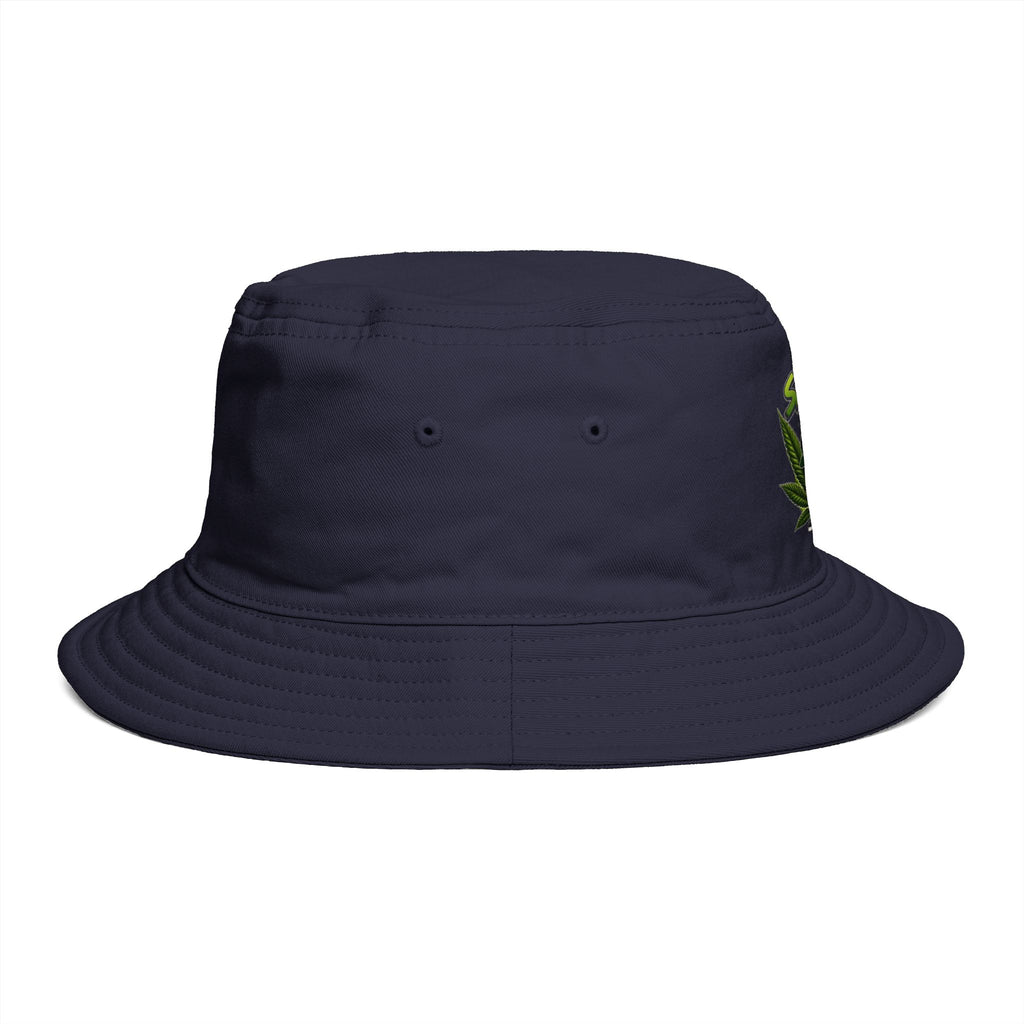 Smell the Bag Bucket Hat — Retro Cannabis Leaf Graphic Hat