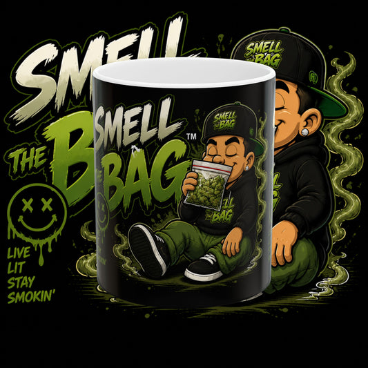 Smell The Bag | Ceramic Funny Toon Coffee Cup (11oz & 15oz)