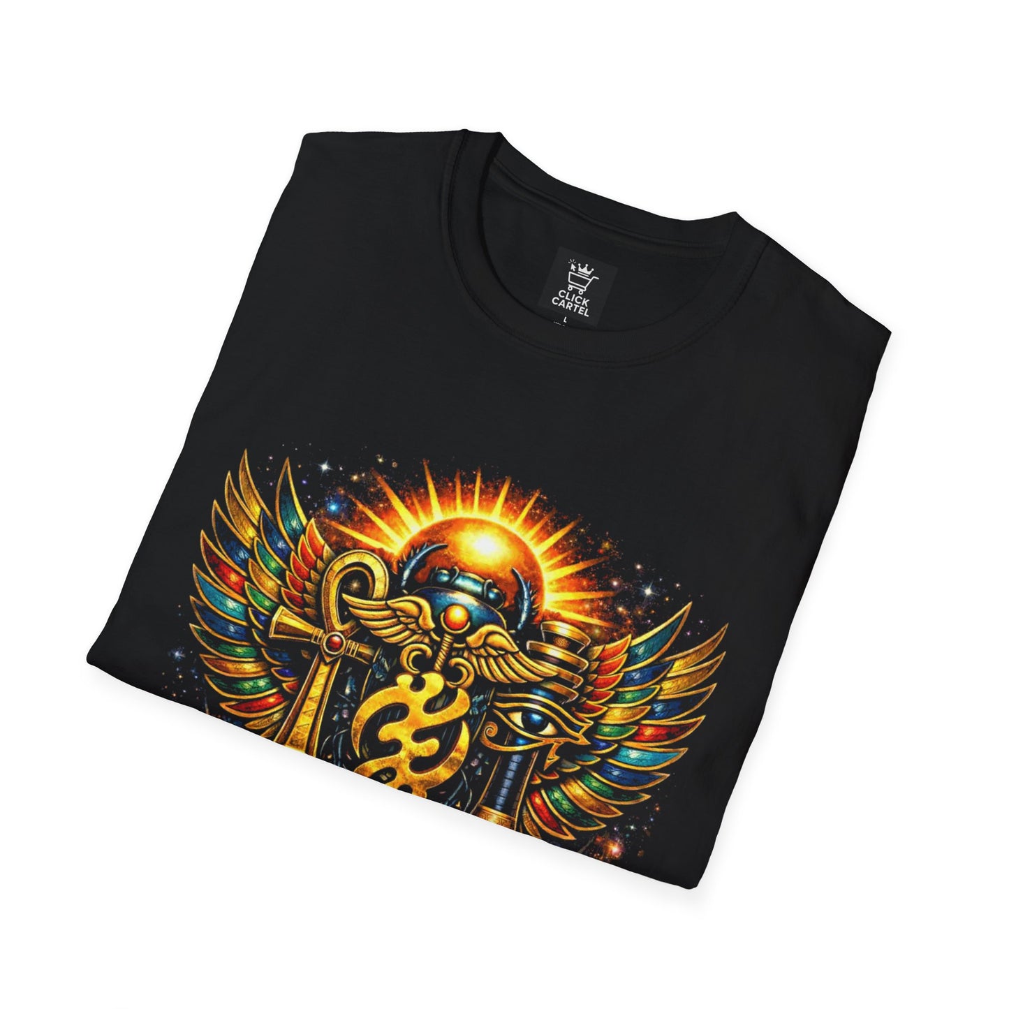 Ankh Anubis Egyptian Sun Winged Symbol T-Shirt