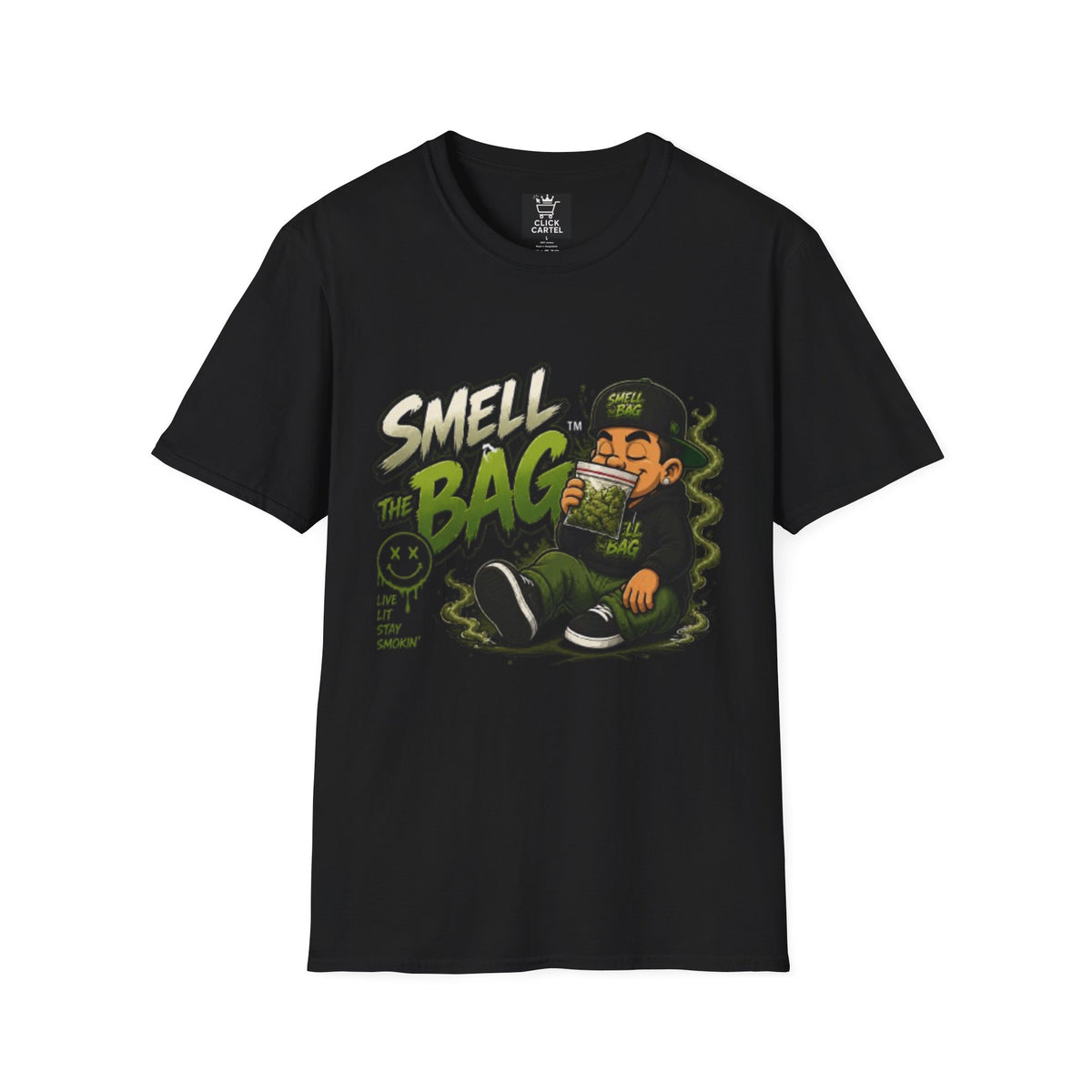 Smell The Bag T-Shirt – Funny Stoner Toon Graphic Tee