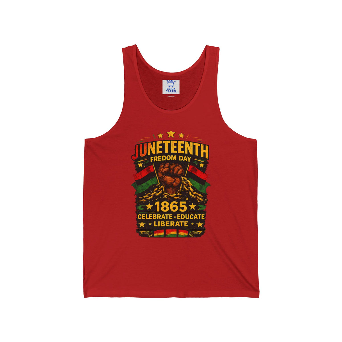 Juneteenth Freedom Day Tank Top – "Juneteenth 1865: Celebrate • Educate • Liberate"