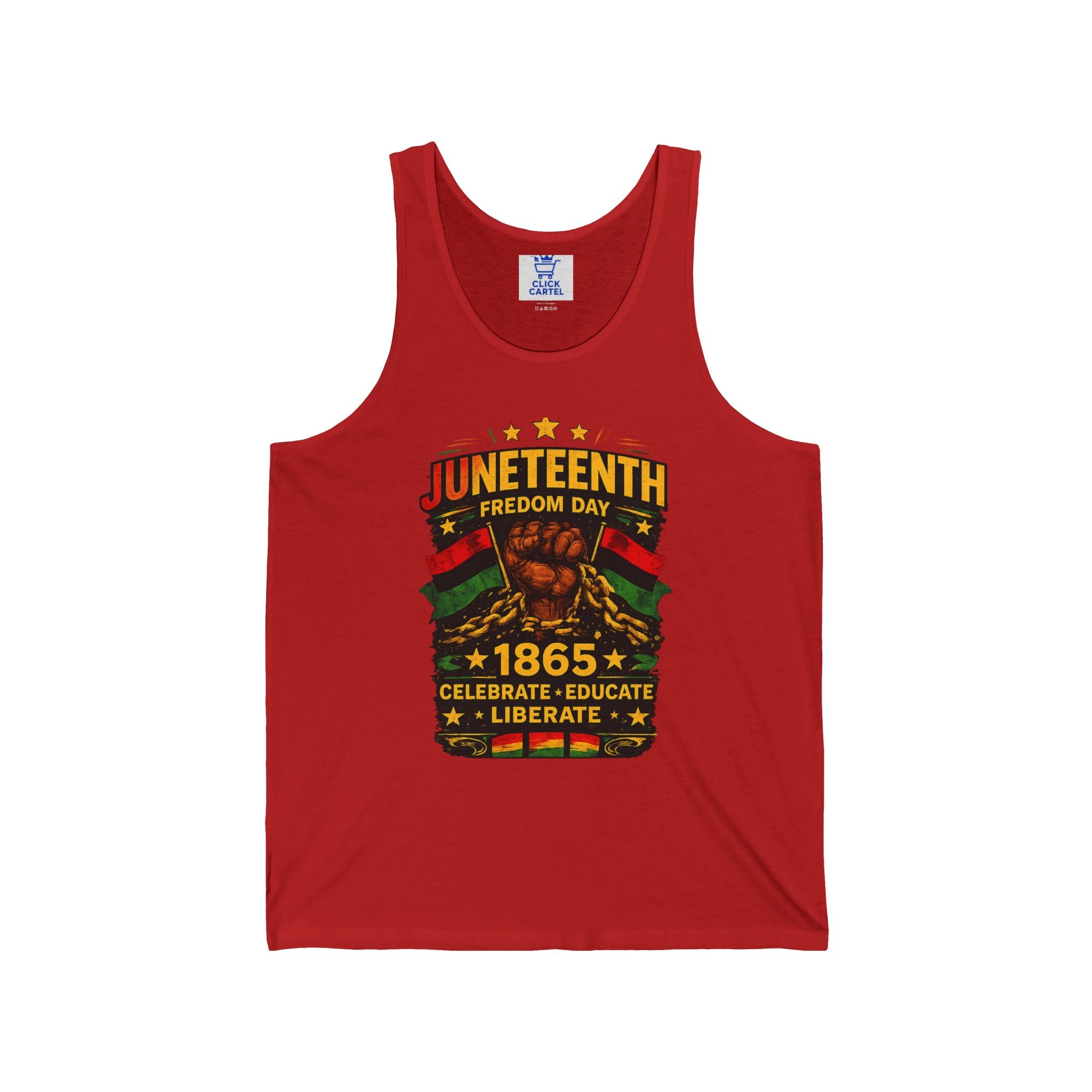 Juneteenth Freedom Day Tank Top – "Juneteenth 1865: Celebrate • Educate • Liberate"