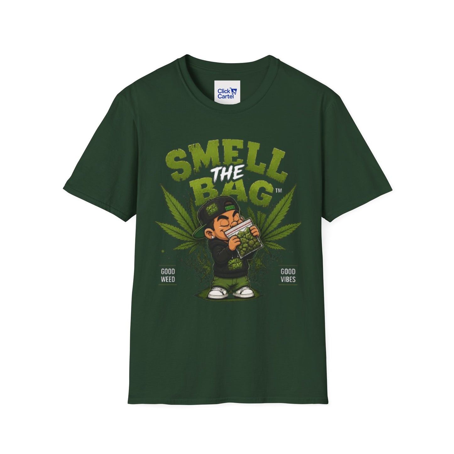 Smell The Bag T-Shirt – Funny Stoner Toon Graphic Tee