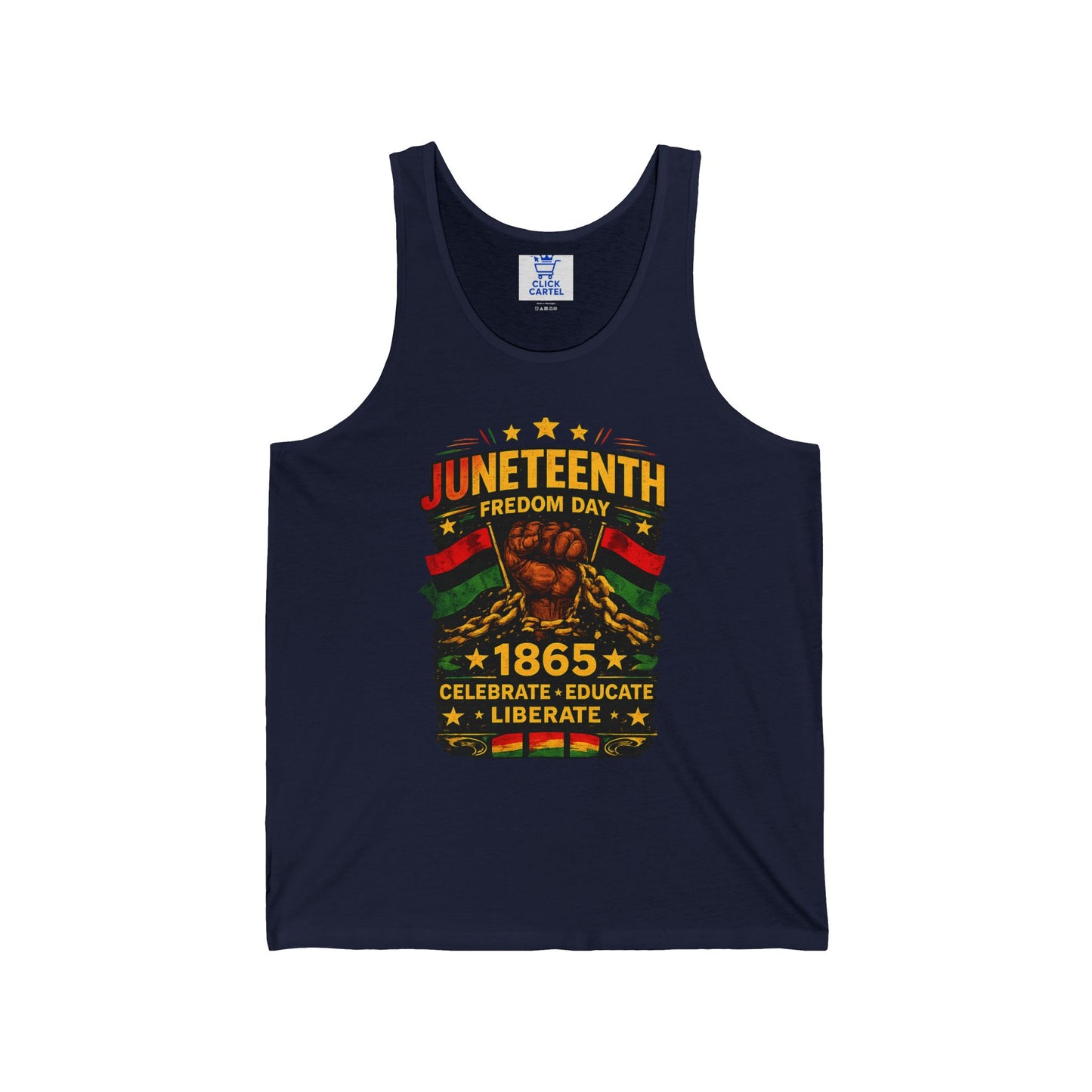 Juneteenth Freedom Day Tank Top – "Juneteenth 1865: Celebrate • Educate • Liberate"