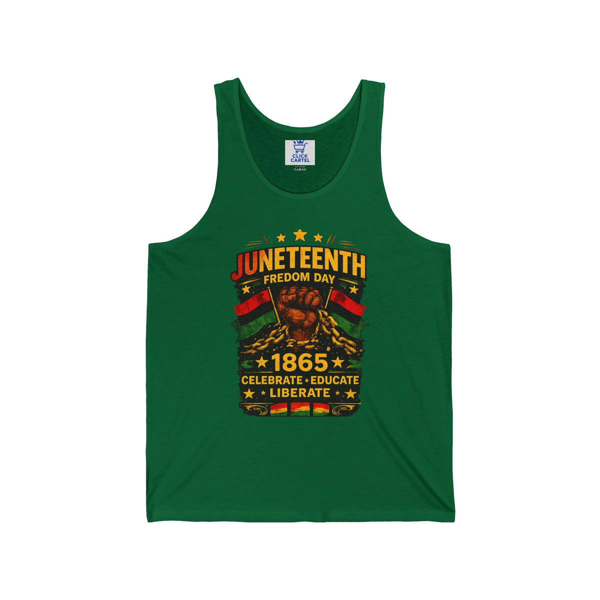 Juneteenth Freedom Day Tank Top – "Juneteenth 1865: Celebrate • Educate • Liberate"