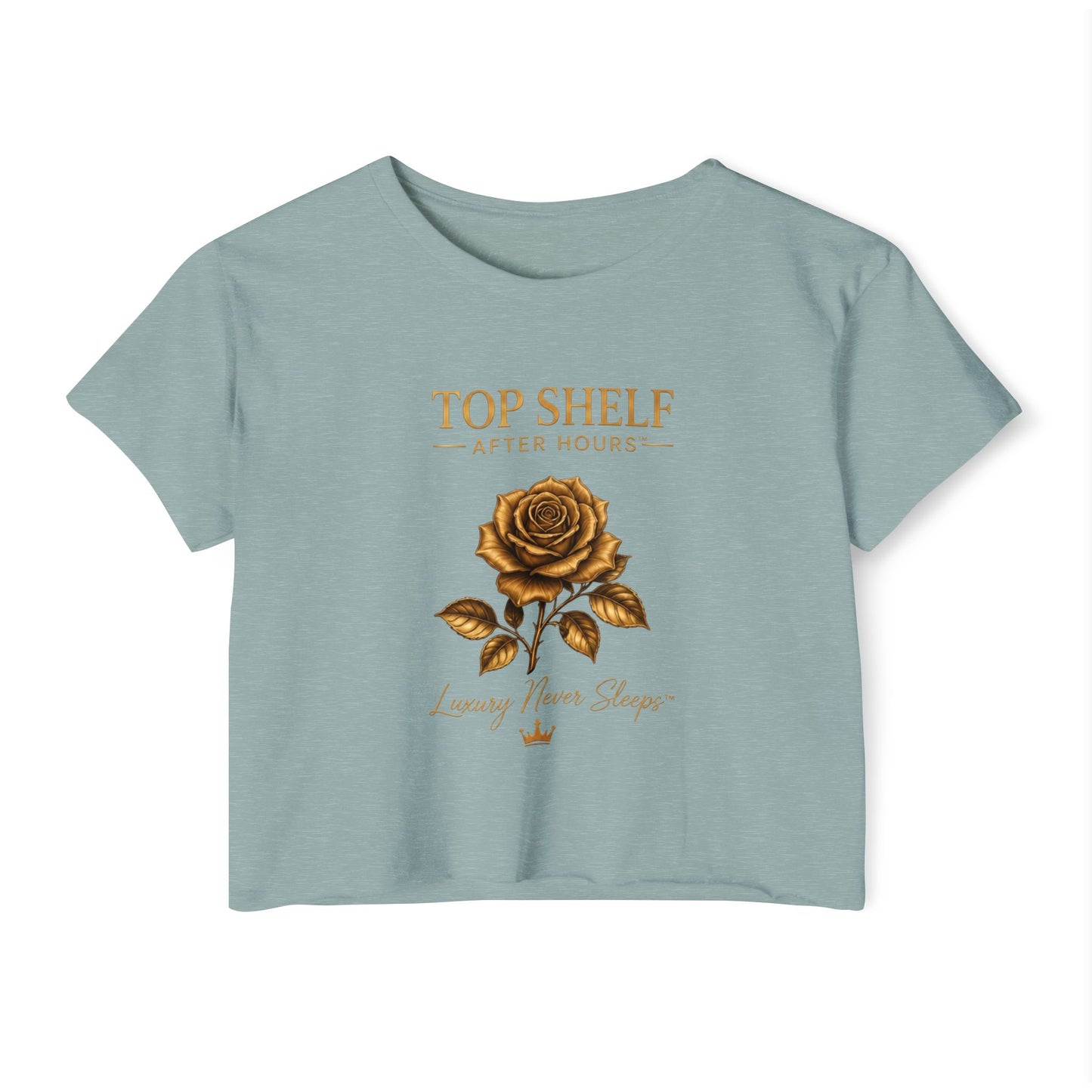 Top Shelf After Hours Rose Crop Top — Women’s Festival Graphic Tee