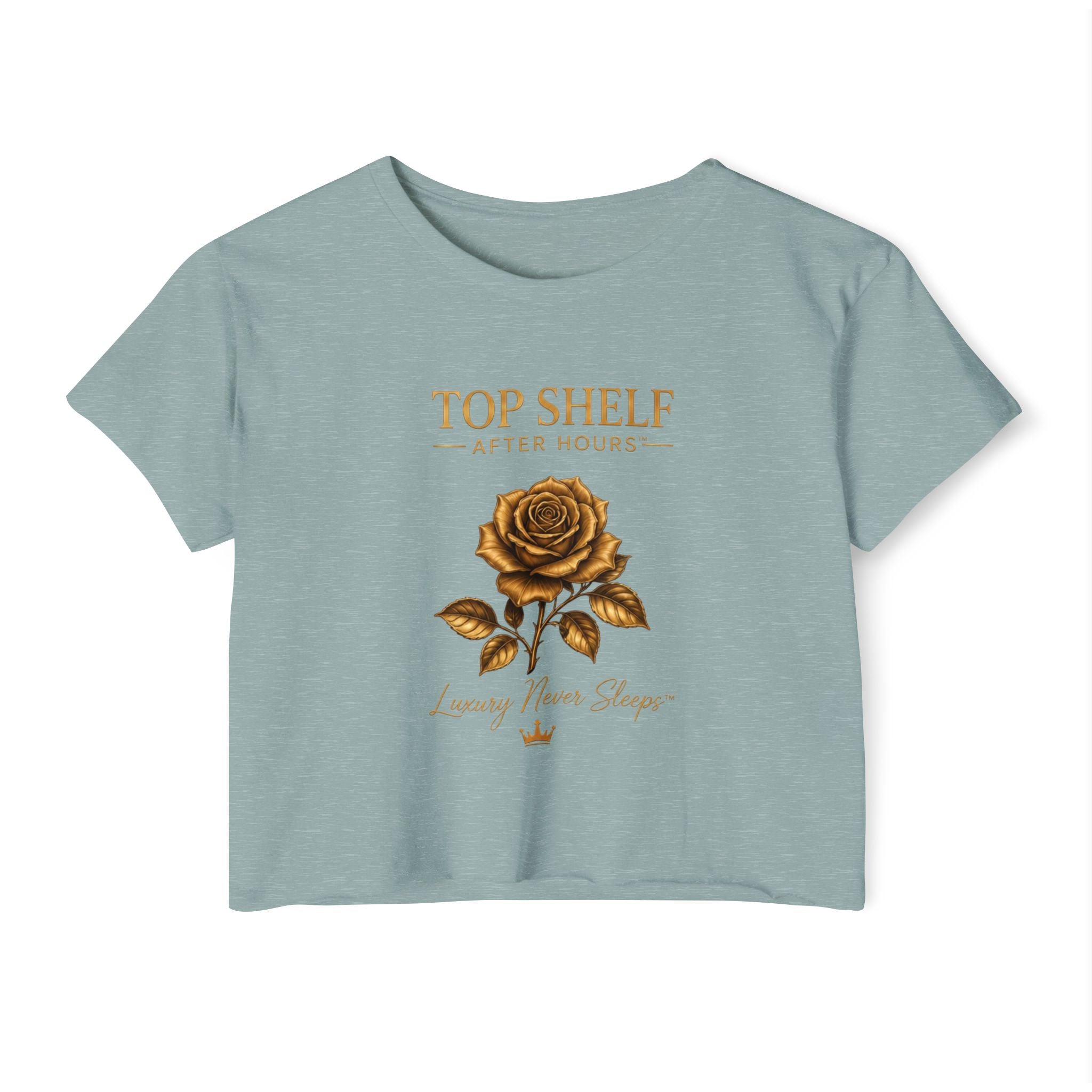 Top Shelf After Hours Rose Crop Top — Women’s Festival Graphic Tee