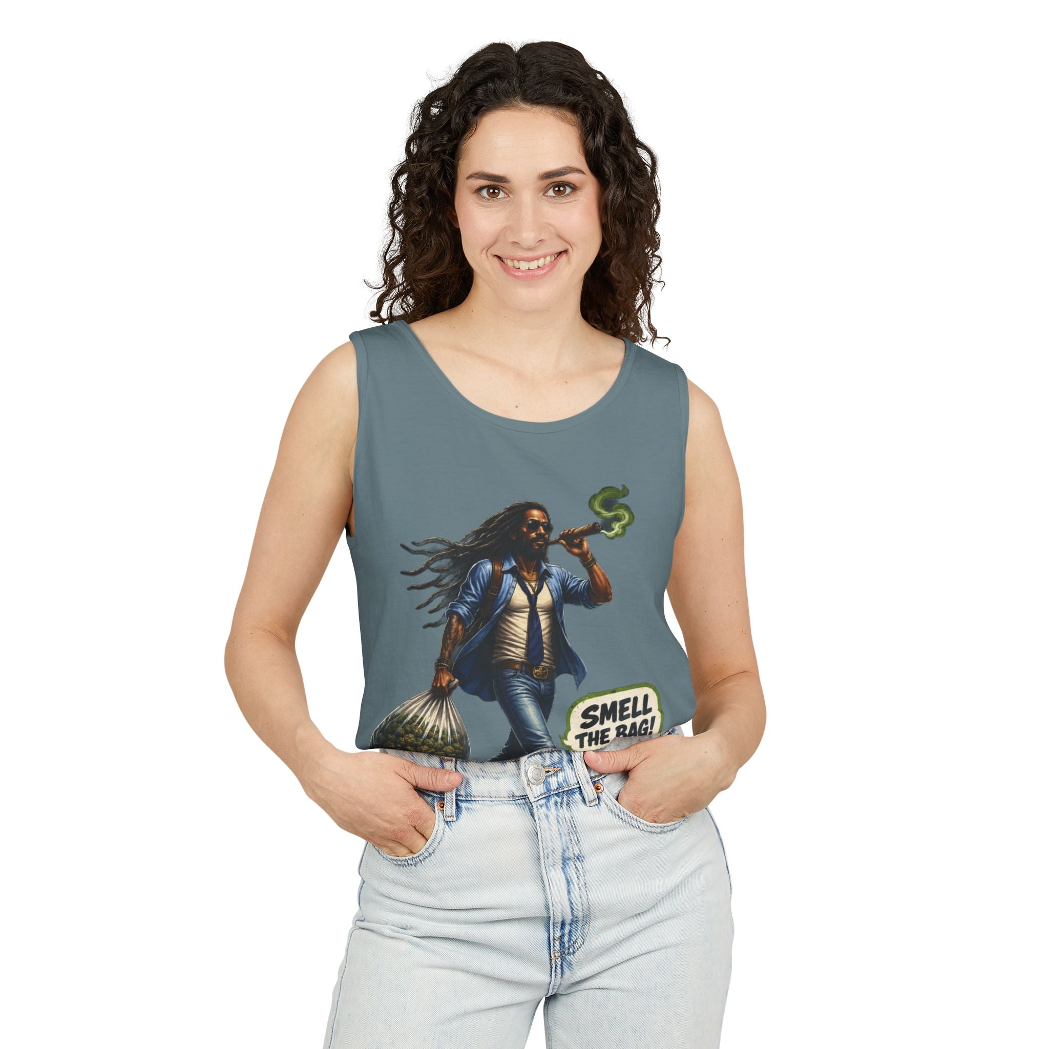 Smell The Bag Tank Top — Streetwear Motivational Graphic Tank