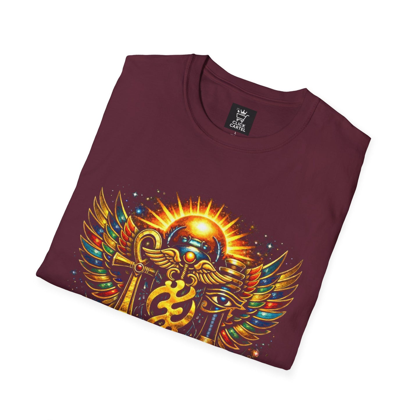 Ankh Anubis Egyptian Sun Winged Symbol T-Shirt