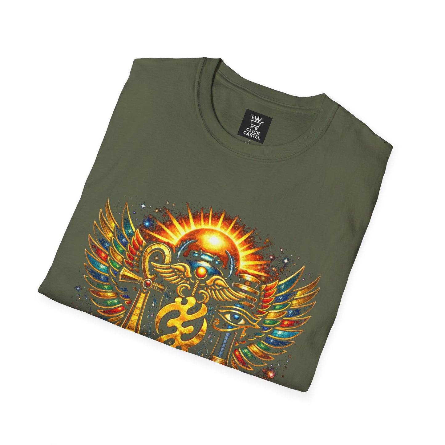 Ankh Anubis Egyptian Sun Winged Symbol T-Shirt