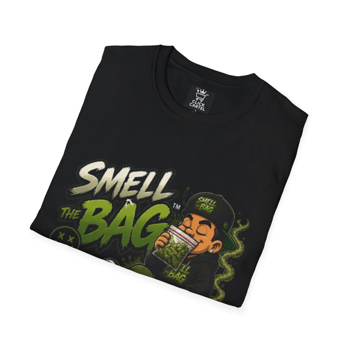 Smell The Bag T-Shirt – Funny Stoner Toon Graphic Tee