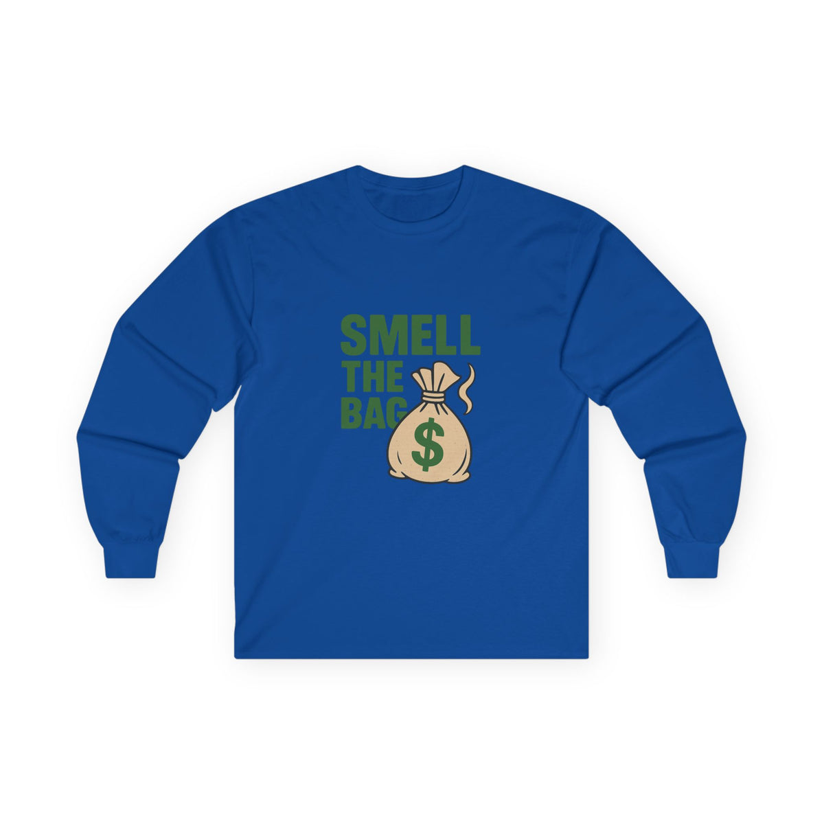 Funny Money-Themed Unisex Long Sleeve Tee - Perfect for Gifting, Birthday Celebrations, Humor, Casual Wear, Gift for Him and Her