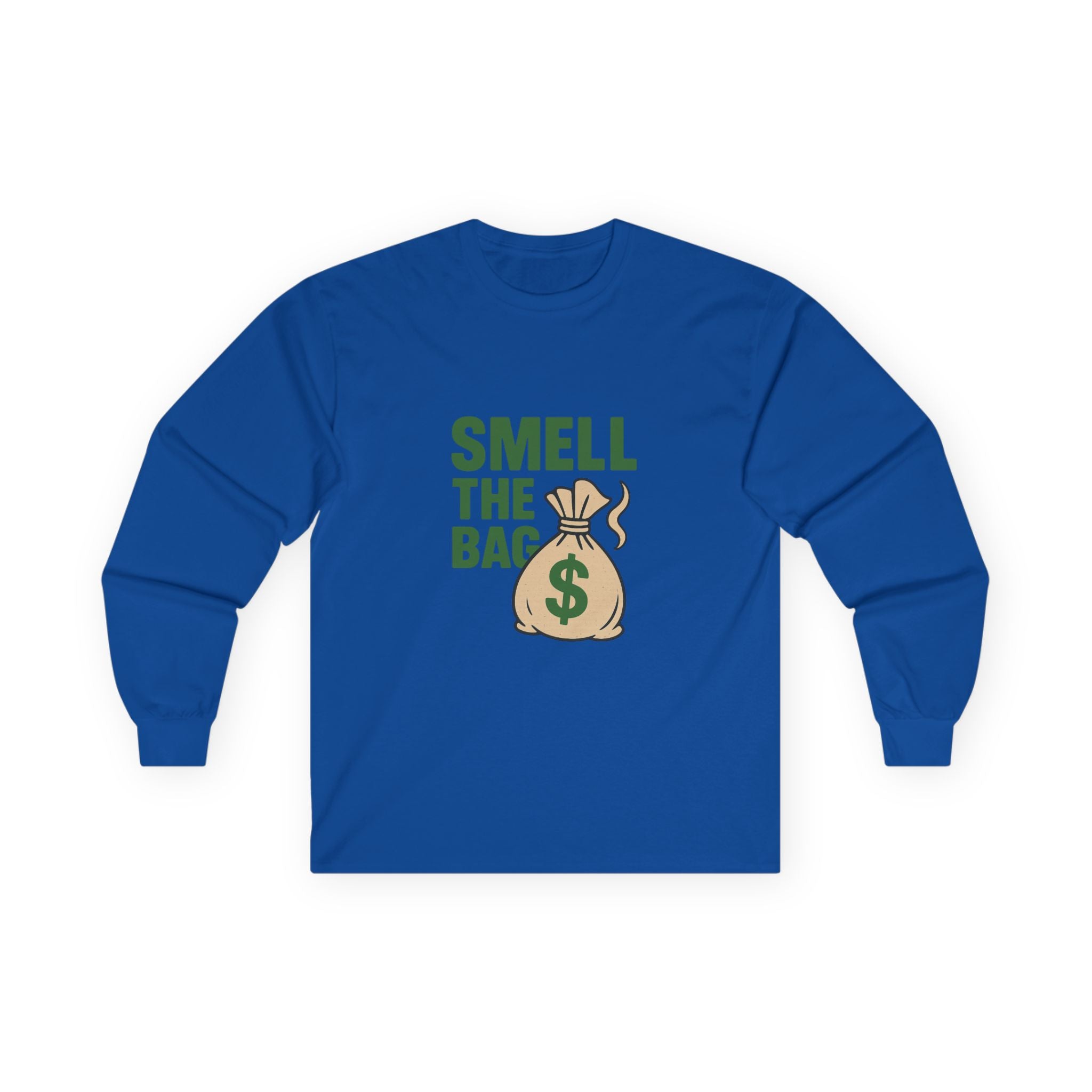 Funny Money-Themed Unisex Long Sleeve Tee - Perfect for Gifting, Birthday Celebrations, Humor, Casual Wear, Gift for Him and Her
