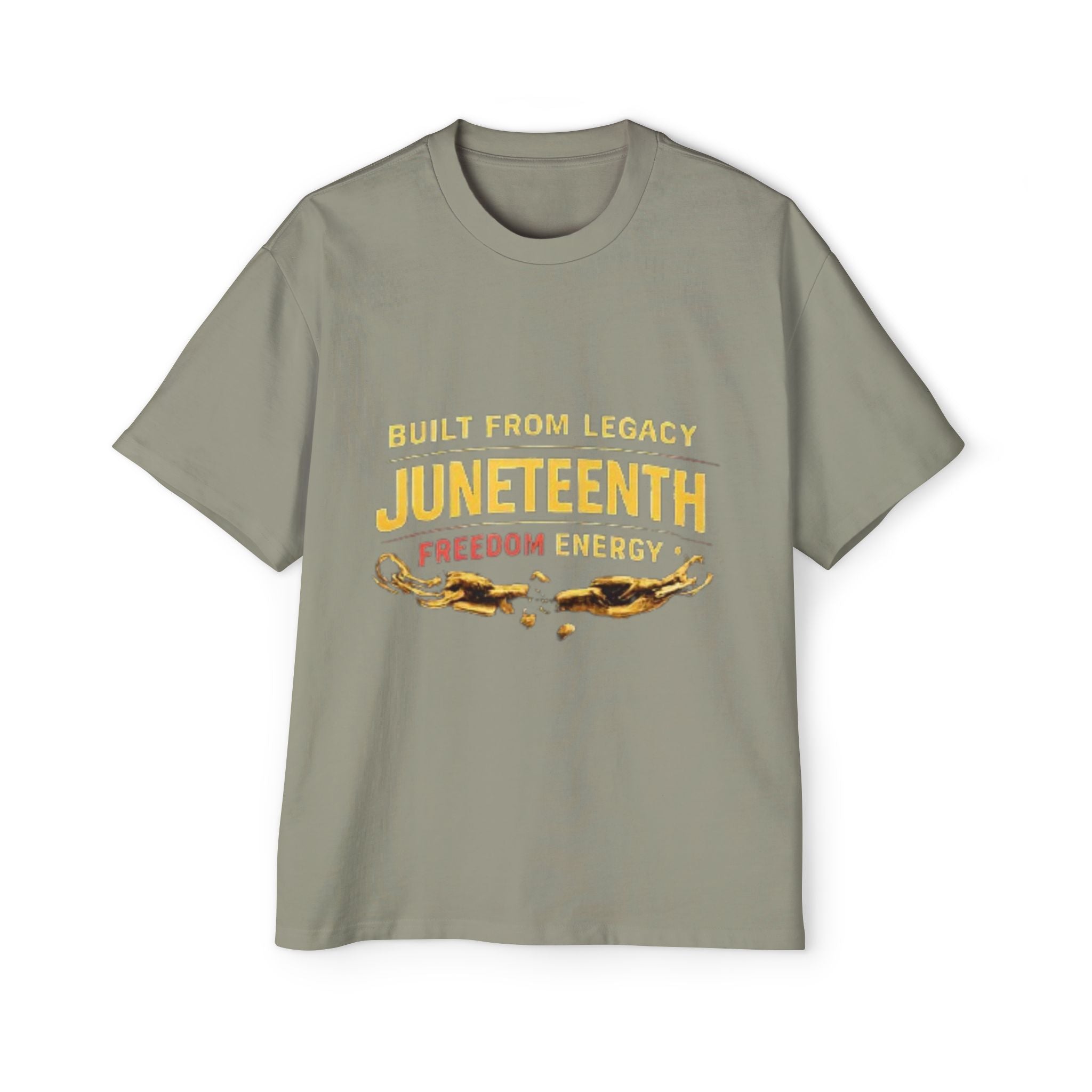 Juneteenth Freedom Energy T-Shirt — "Built From Legacy" Mens Oversized Tee