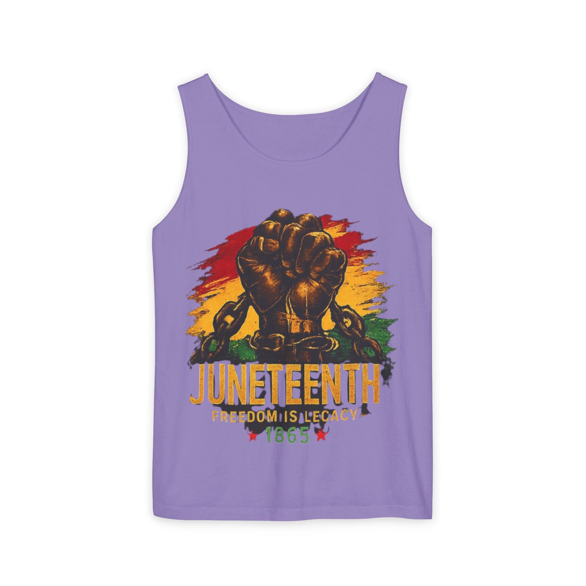 Juneteenth Freedom Fist Tank Top — Juneteenth 1865 Celebration Shirt