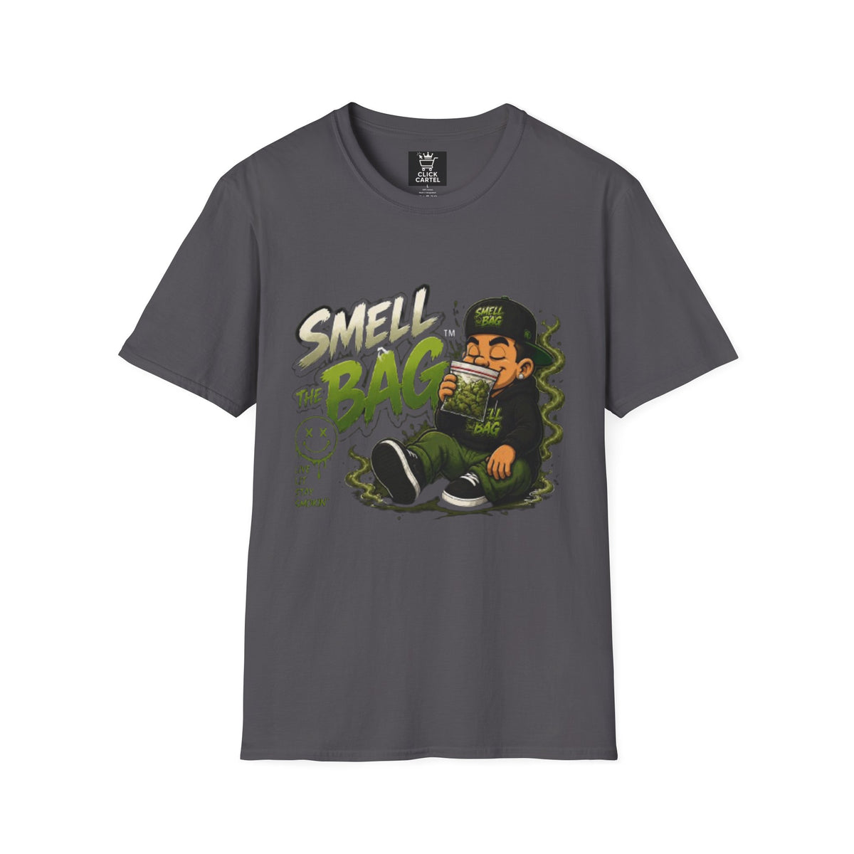 Smell The Bag T-Shirt – Funny Stoner Toon Graphic Tee
