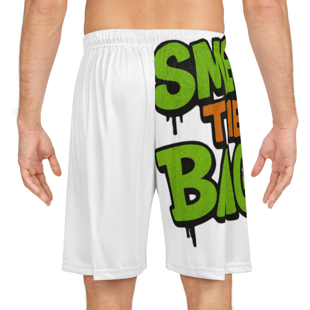 Money Bag Basketball Shorts — 'Smell the Bag' Graphic AOP Athletic Shorts