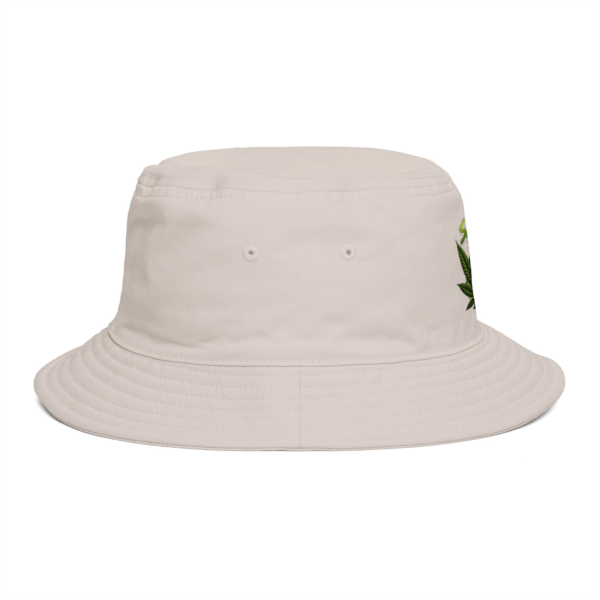 Smell the Bag Bucket Hat — Retro Cannabis Leaf Graphic Hat