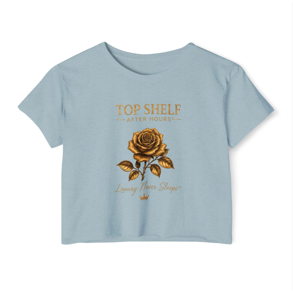 Top Shelf After Hours Rose Crop Top — Women’s Festival Graphic Tee