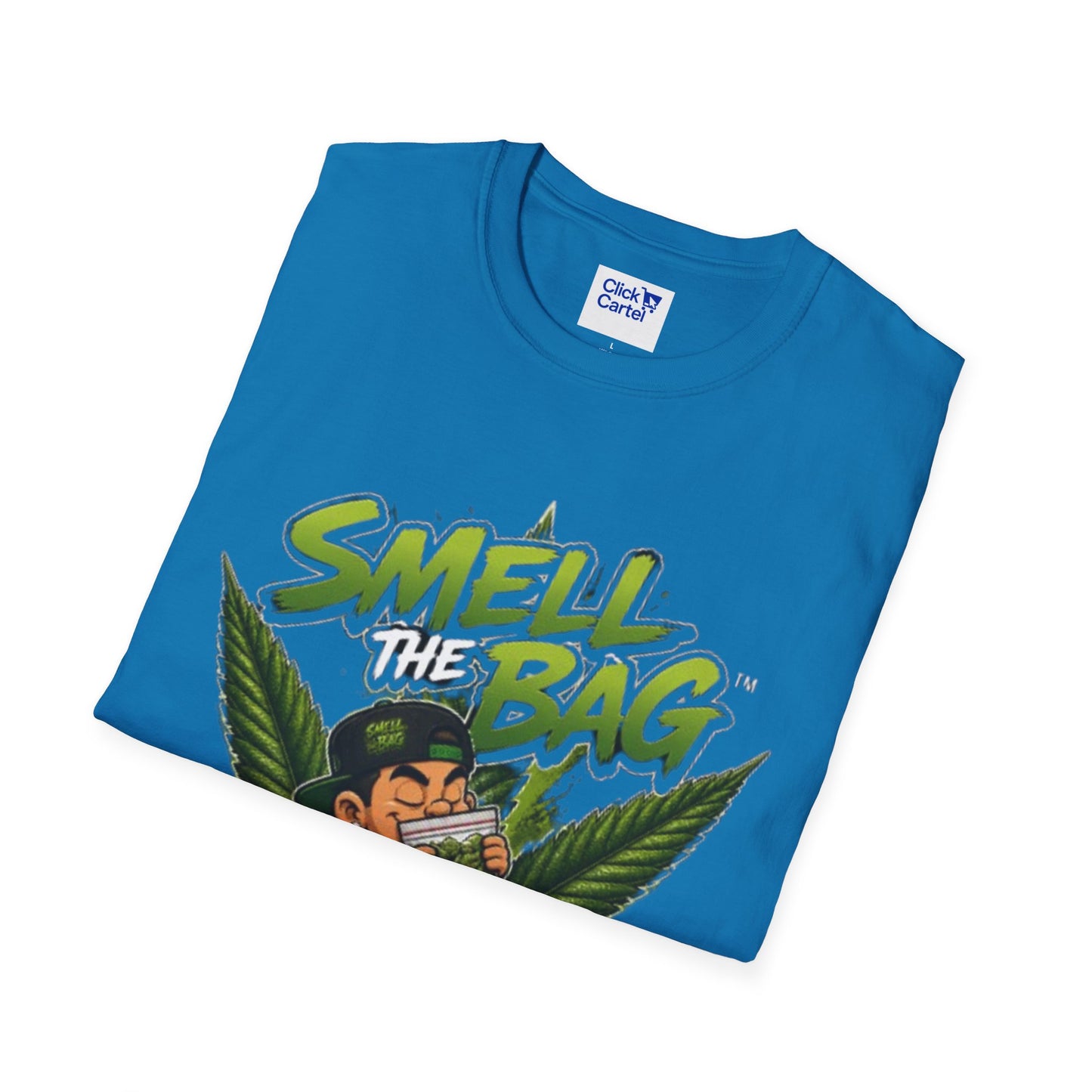 Smell the Bag | Cannabis Leaf & Stoner Toon Tee