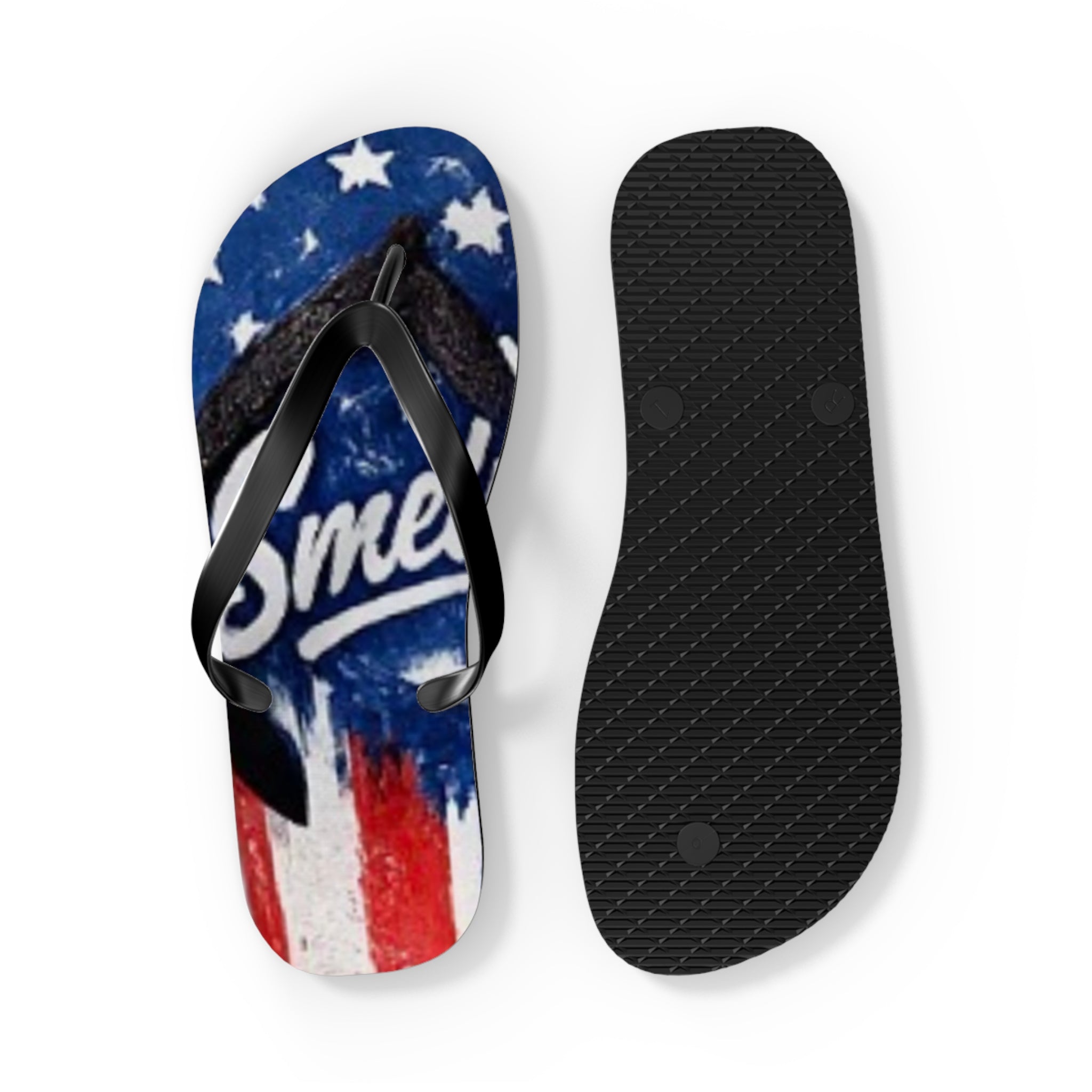 Patriotic “Smell The Rage” Flip Flops – USA Flag Summer Sandals
