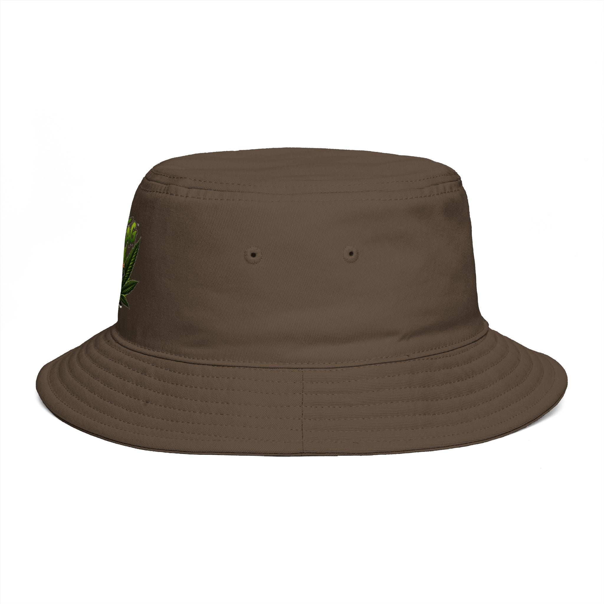 Smell the Bag Bucket Hat — Retro Cannabis Leaf Graphic Hat