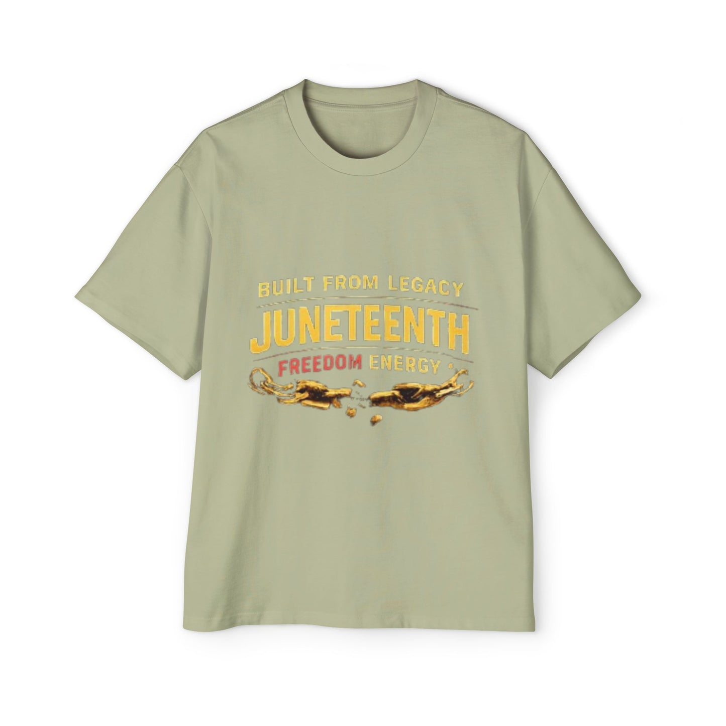 Juneteenth Freedom Energy T-Shirt — "Built From Legacy" Mens Oversized Tee