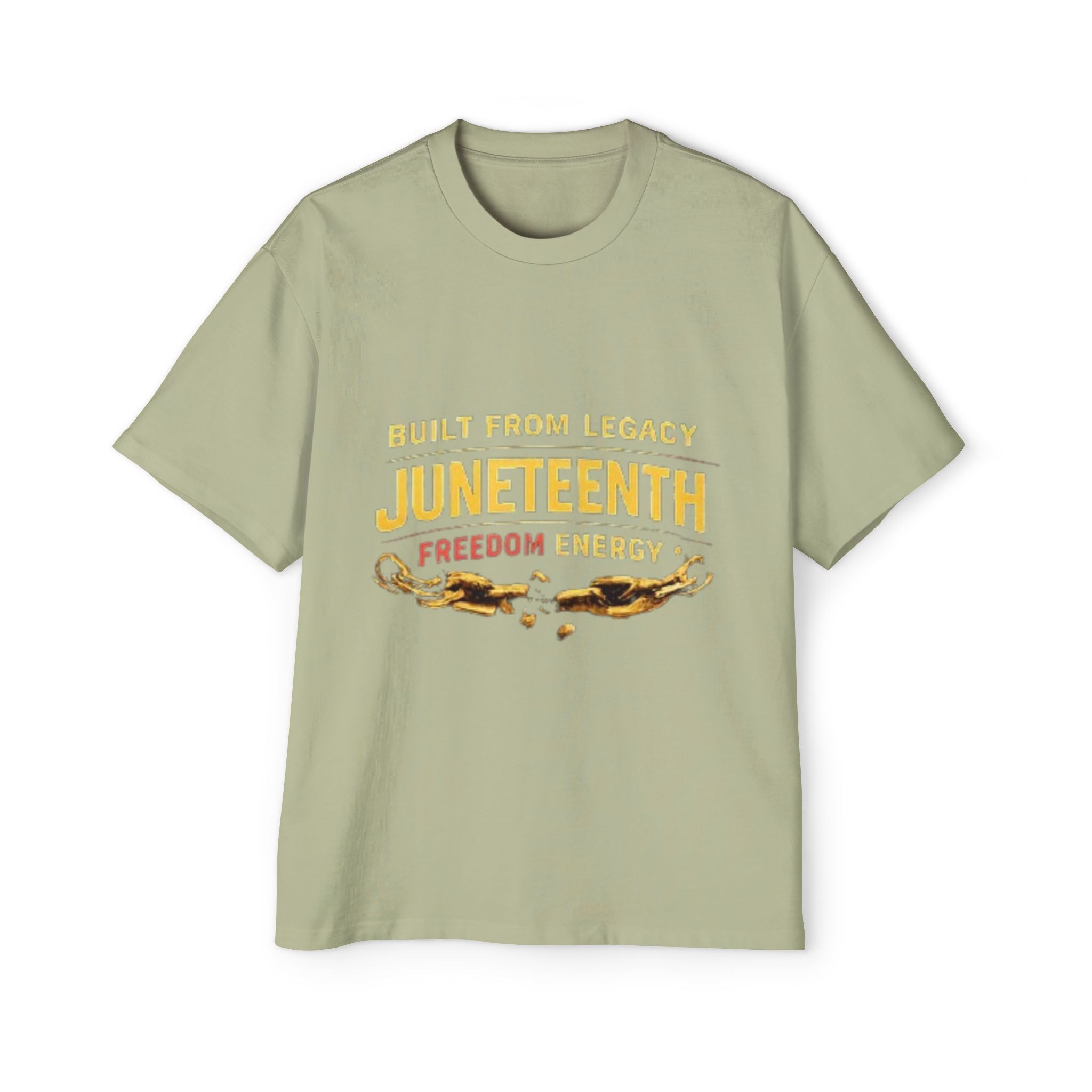 Juneteenth Freedom Energy T-Shirt — "Built From Legacy" Mens Oversized Tee