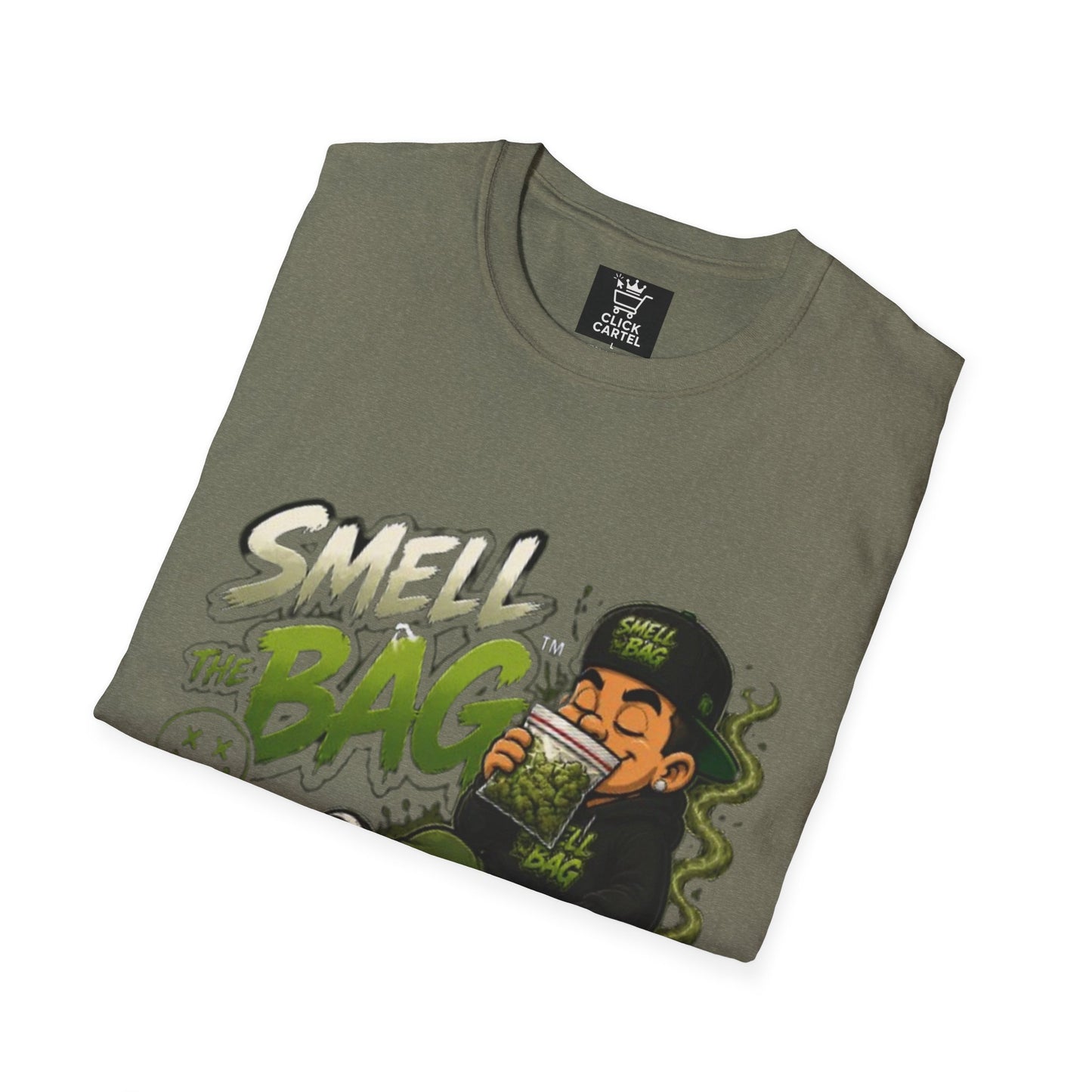 Smell The Bag T-Shirt – Funny Stoner Toon Graphic Tee