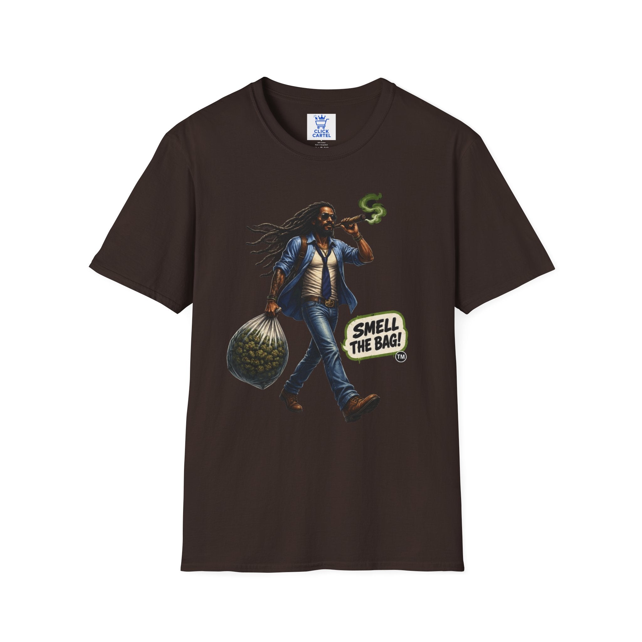 Smell the Bag Tee - Unisex Softstyle T-Shirt for Music Lovers, Festival Attire, Vintage Vibes, Casual Wear, Gift for Friends