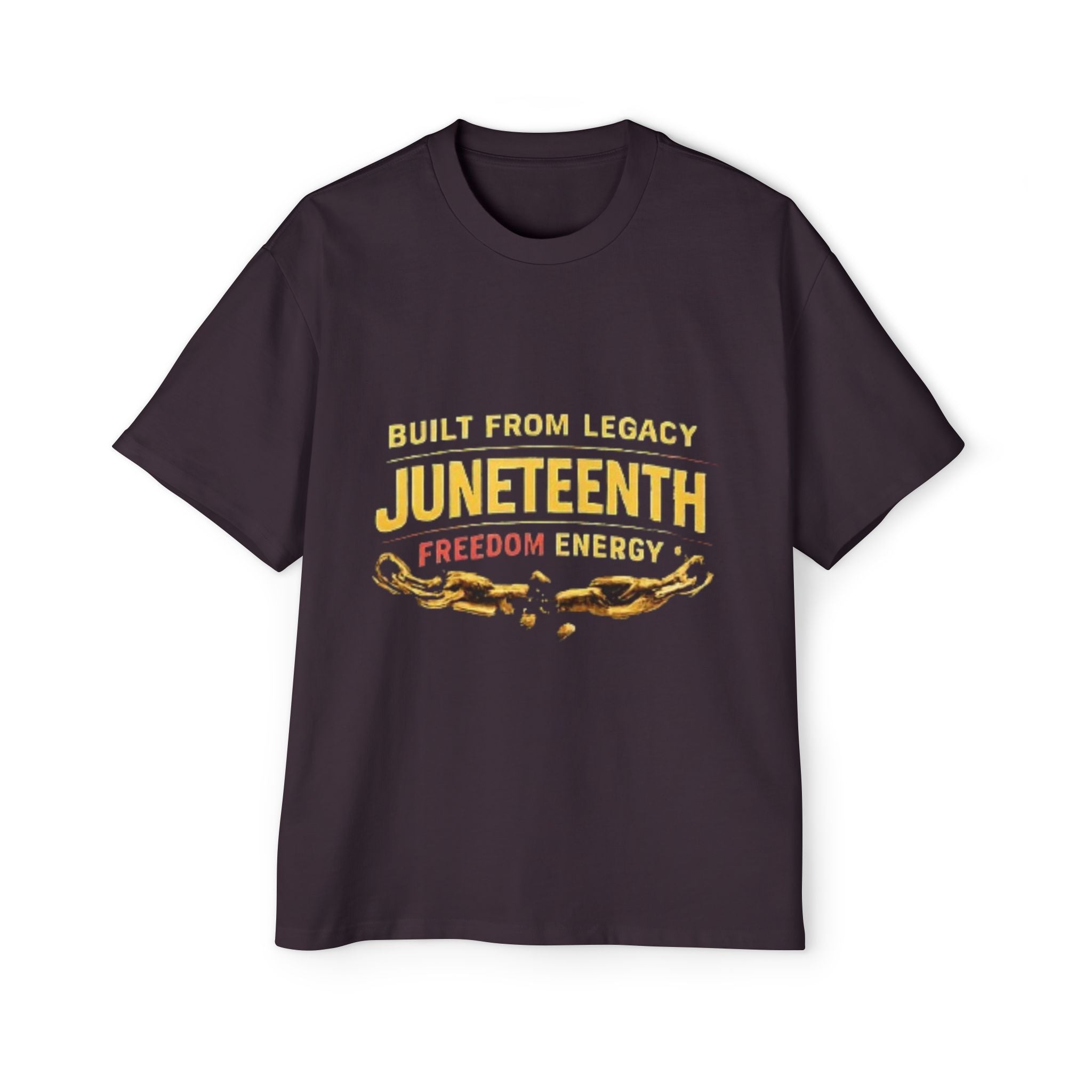 Juneteenth Freedom Energy T-Shirt — "Built From Legacy" Mens Oversized Tee