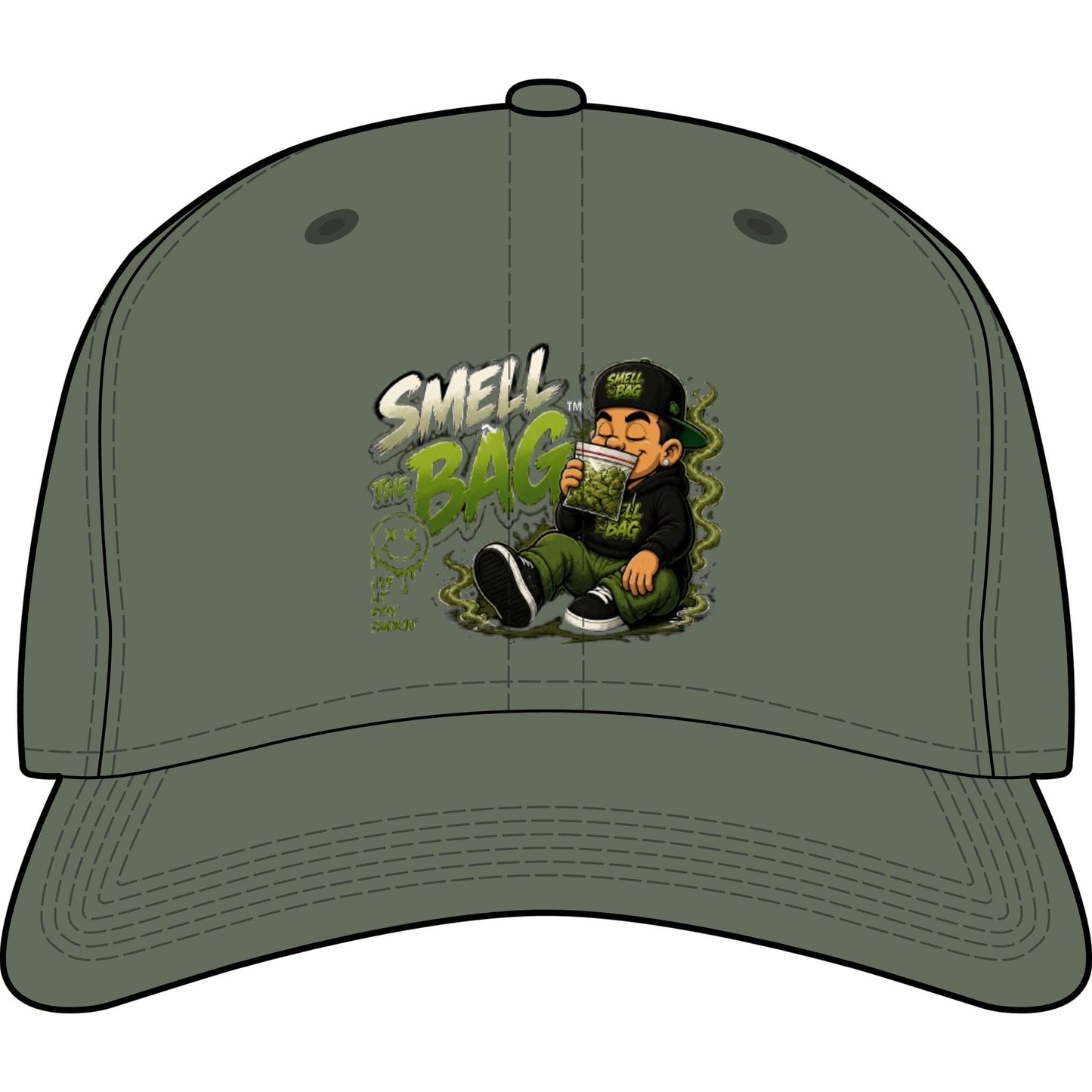 Smell The Bag | Funny Toon Baseball Cap