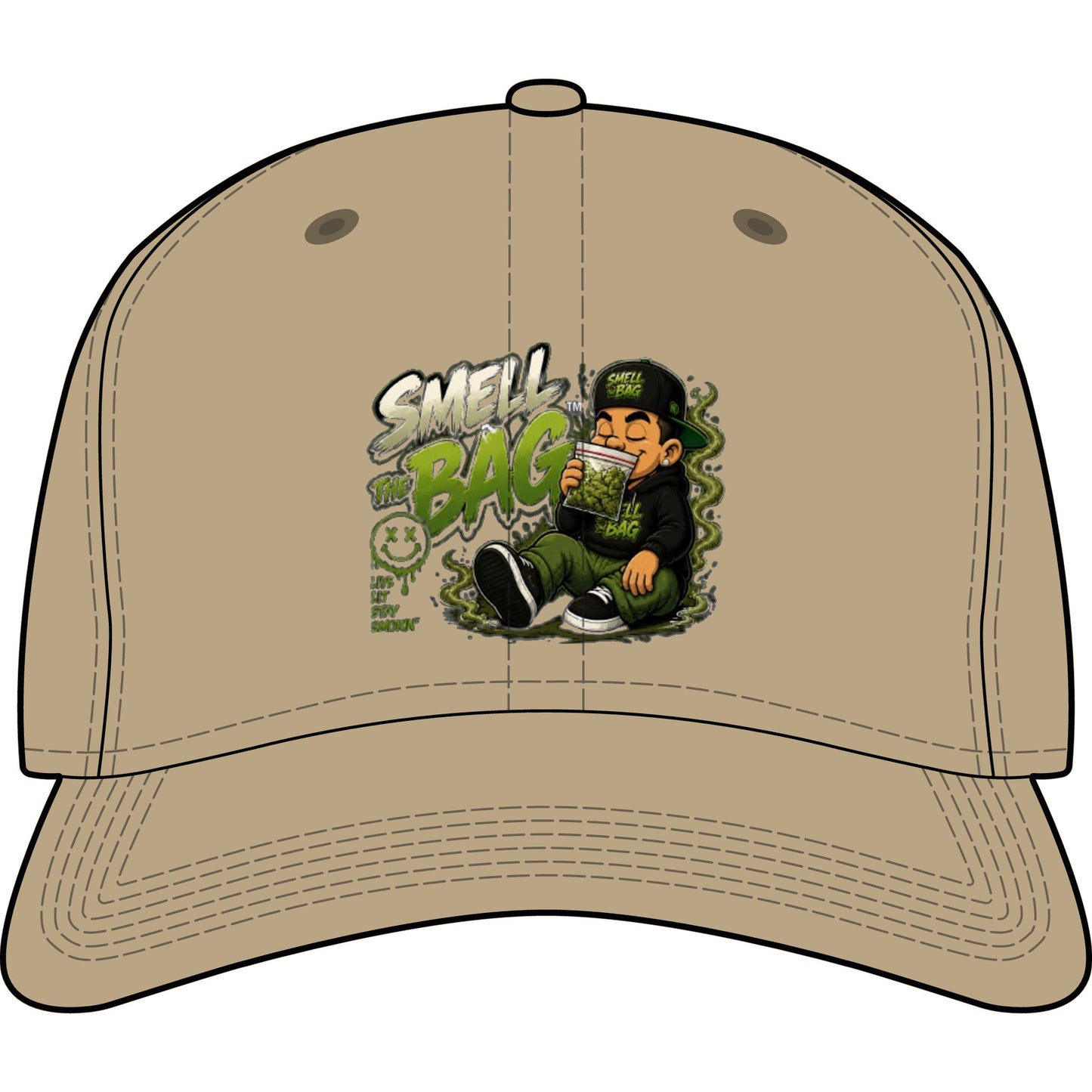 Smell The Bag | Funny Toon Baseball Cap