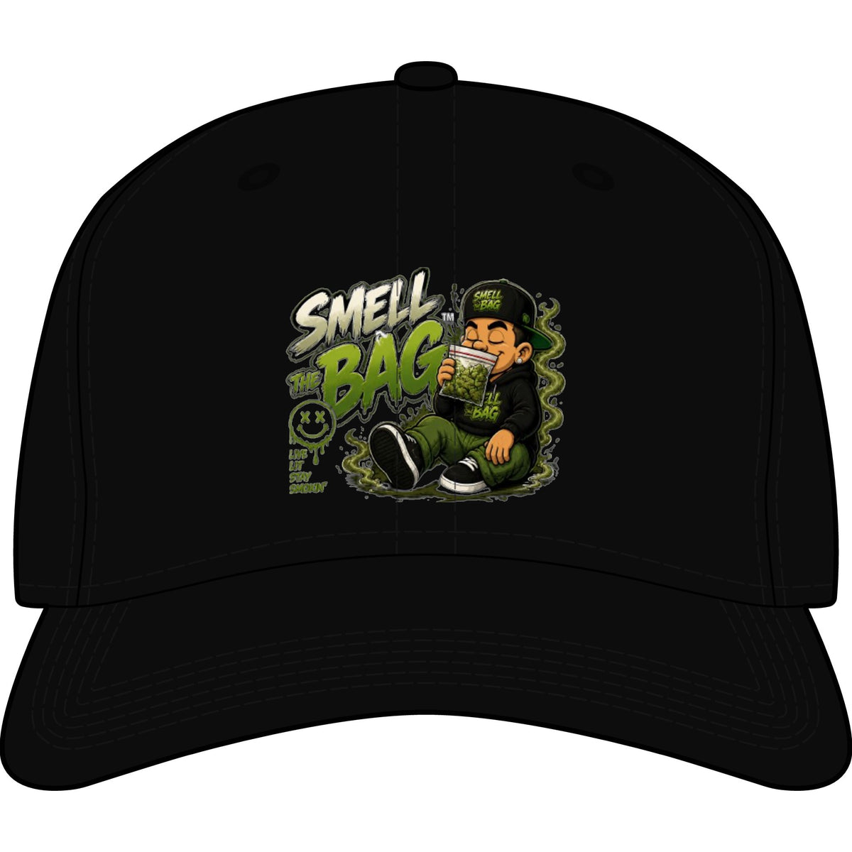Smell The Bag | Funny Toon Baseball Cap