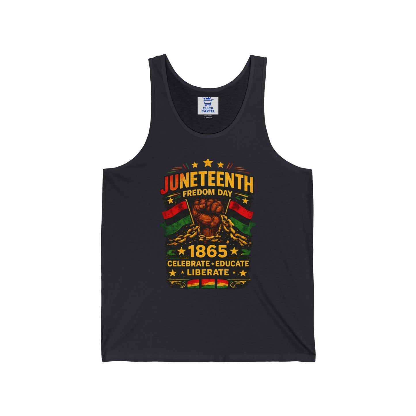 Juneteenth Freedom Day Tank Top – "Juneteenth 1865: Celebrate • Educate • Liberate"