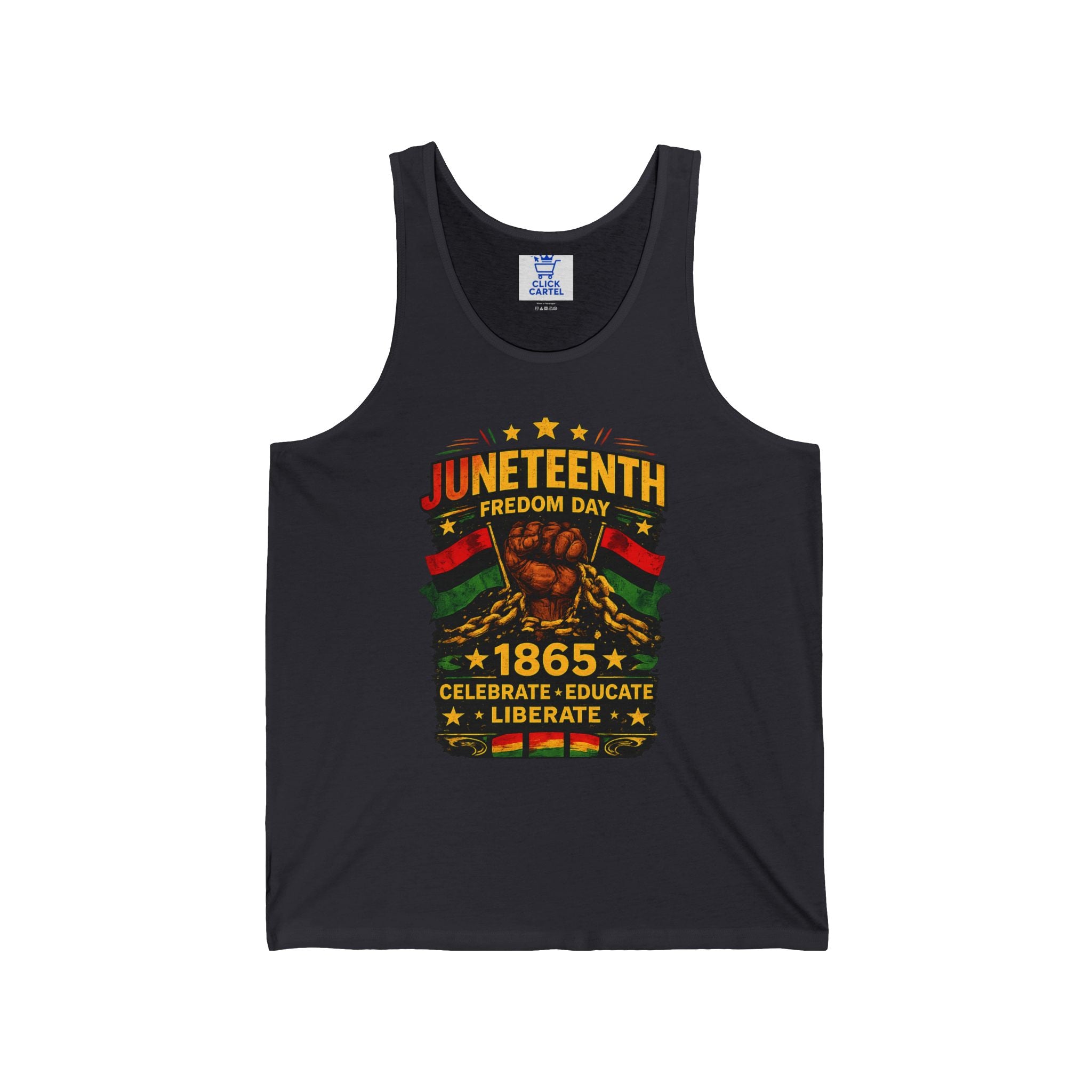 Juneteenth Freedom Day Tank Top – "Juneteenth 1865: Celebrate • Educate • Liberate"
