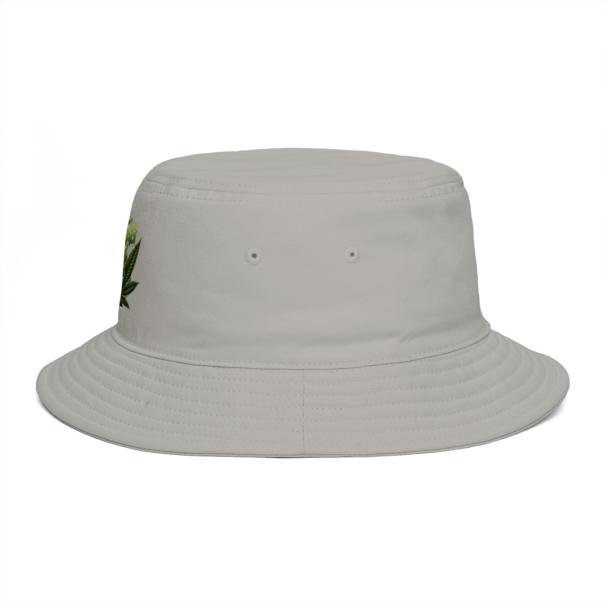Smell the Bag Bucket Hat — Retro Cannabis Leaf Graphic Hat