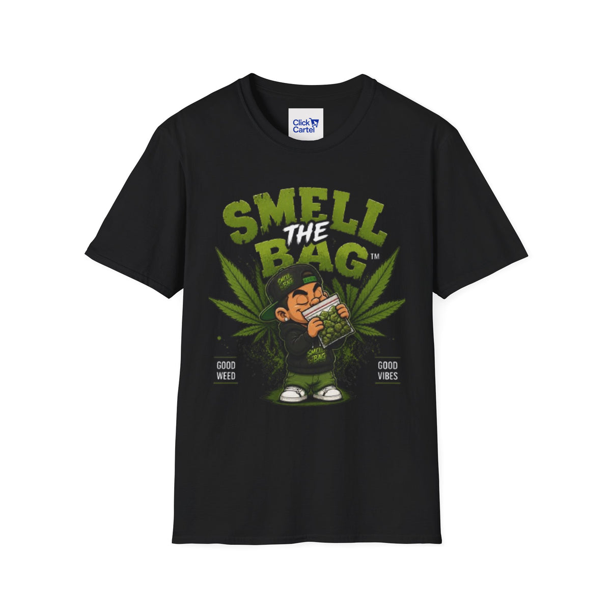 Smell The Bag T-Shirt – Funny Stoner Toon Graphic Tee