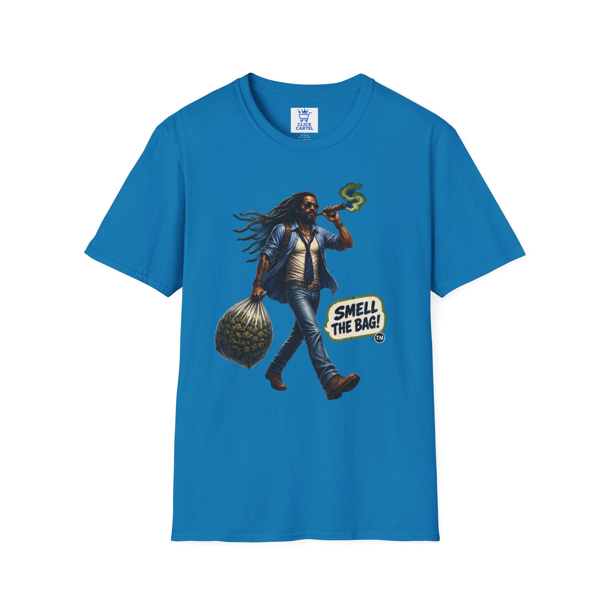 Smell the Bag Tee - Unisex Softstyle T-Shirt for Music Lovers, Festival Attire, Vintage Vibes, Casual Wear, Gift for Friends