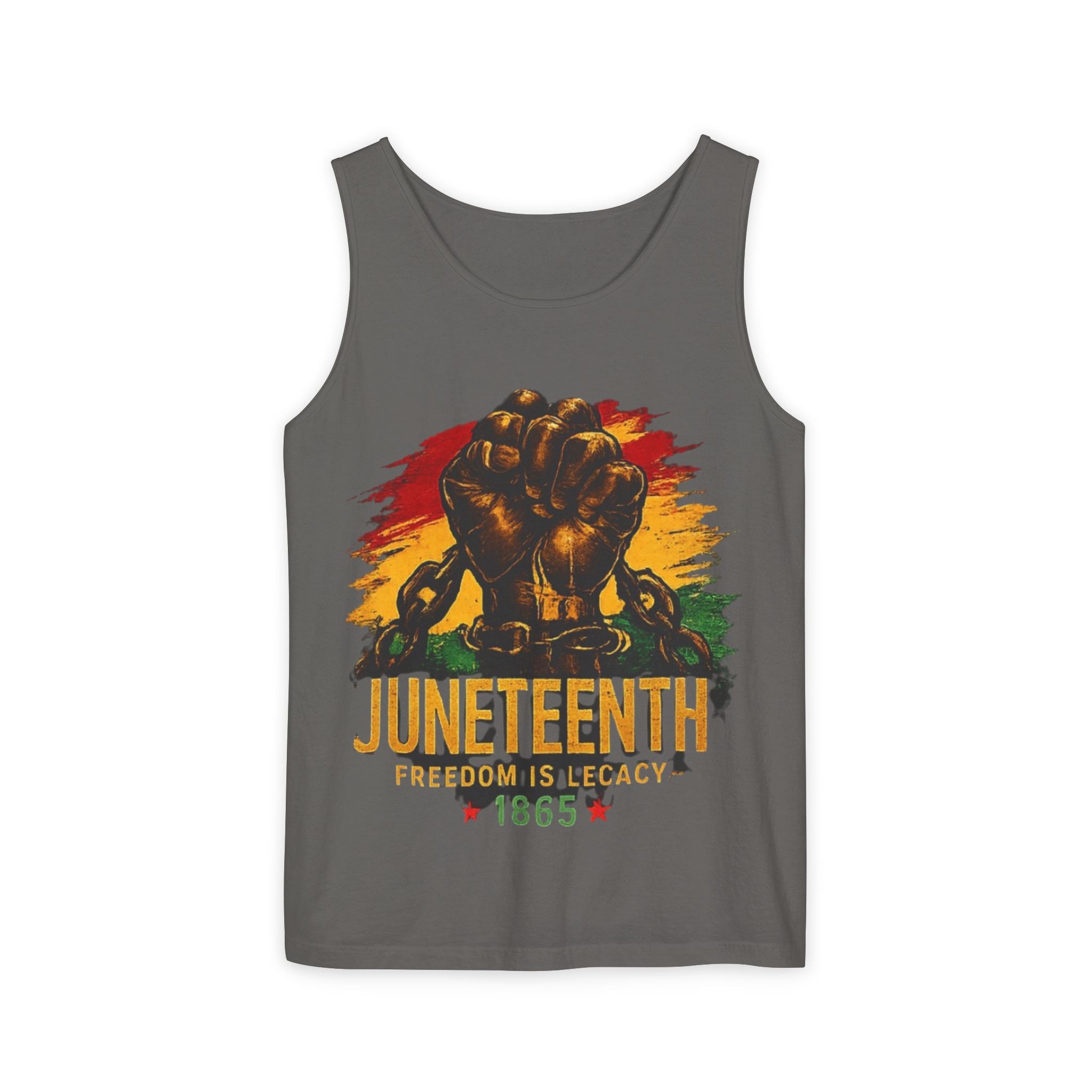 Juneteenth Freedom Fist Tank Top — Juneteenth 1865 Celebration Shirt