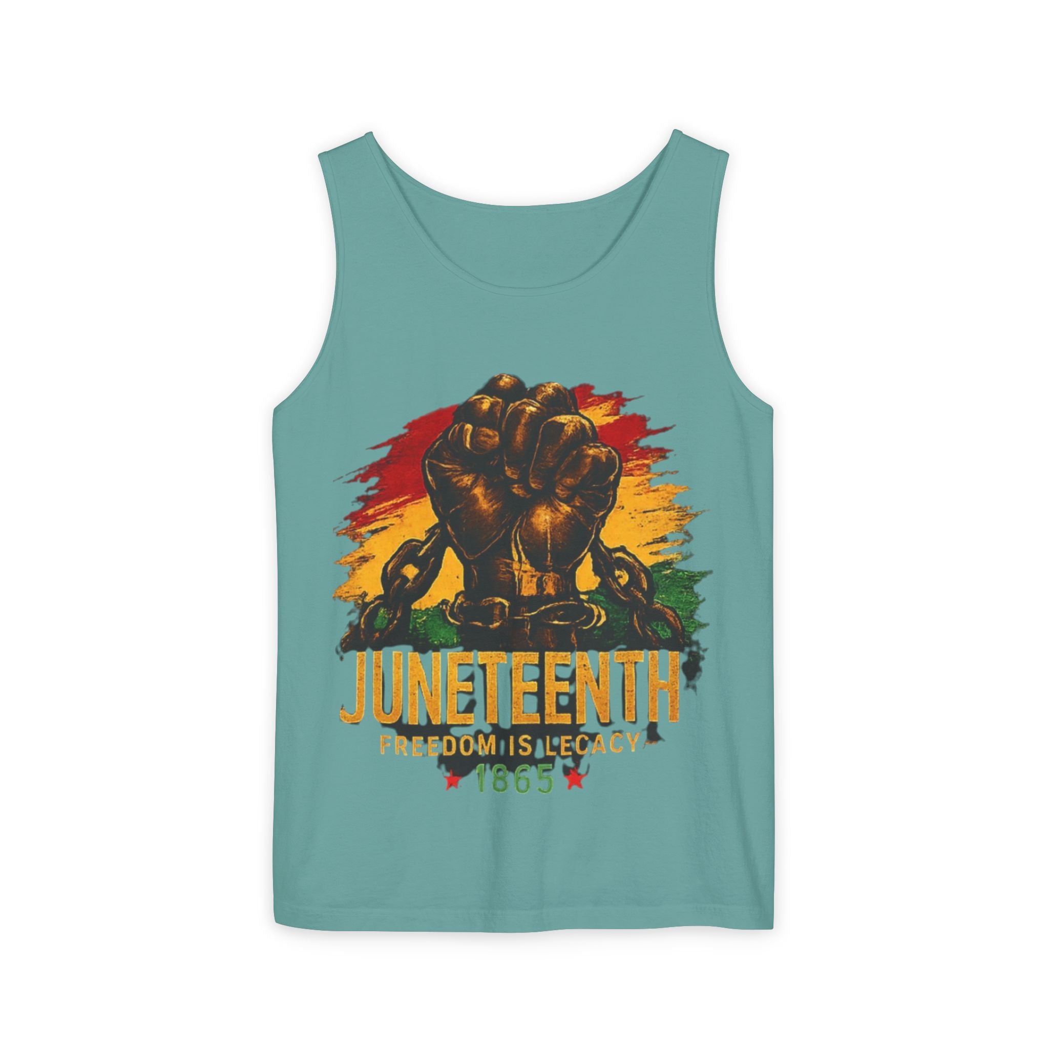 Juneteenth Freedom Fist Tank Top — Juneteenth 1865 Celebration Shirt