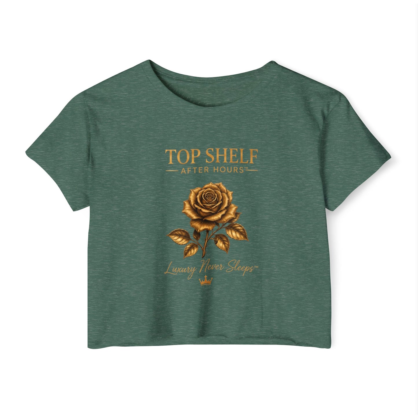 Top Shelf After Hours Rose Crop Top — Women’s Festival Graphic Tee