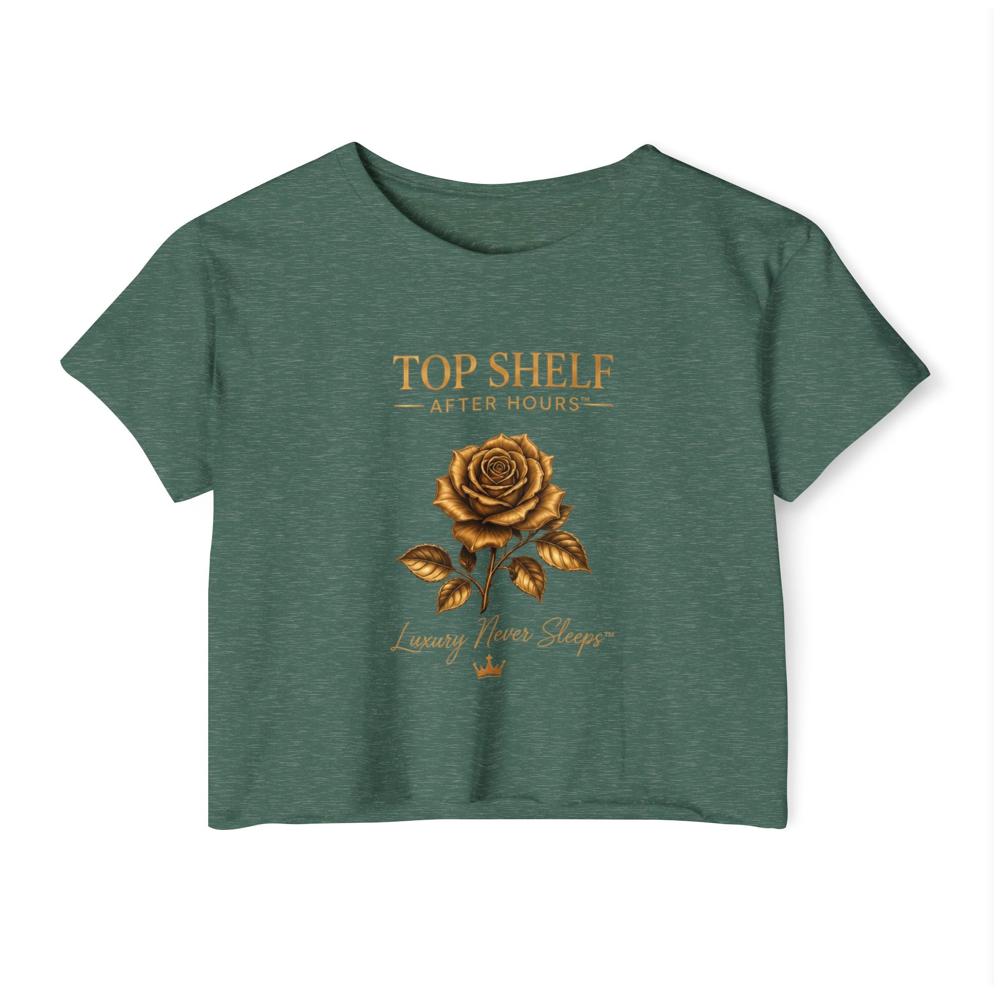 Top Shelf After Hours Rose Crop Top — Women’s Festival Graphic Tee