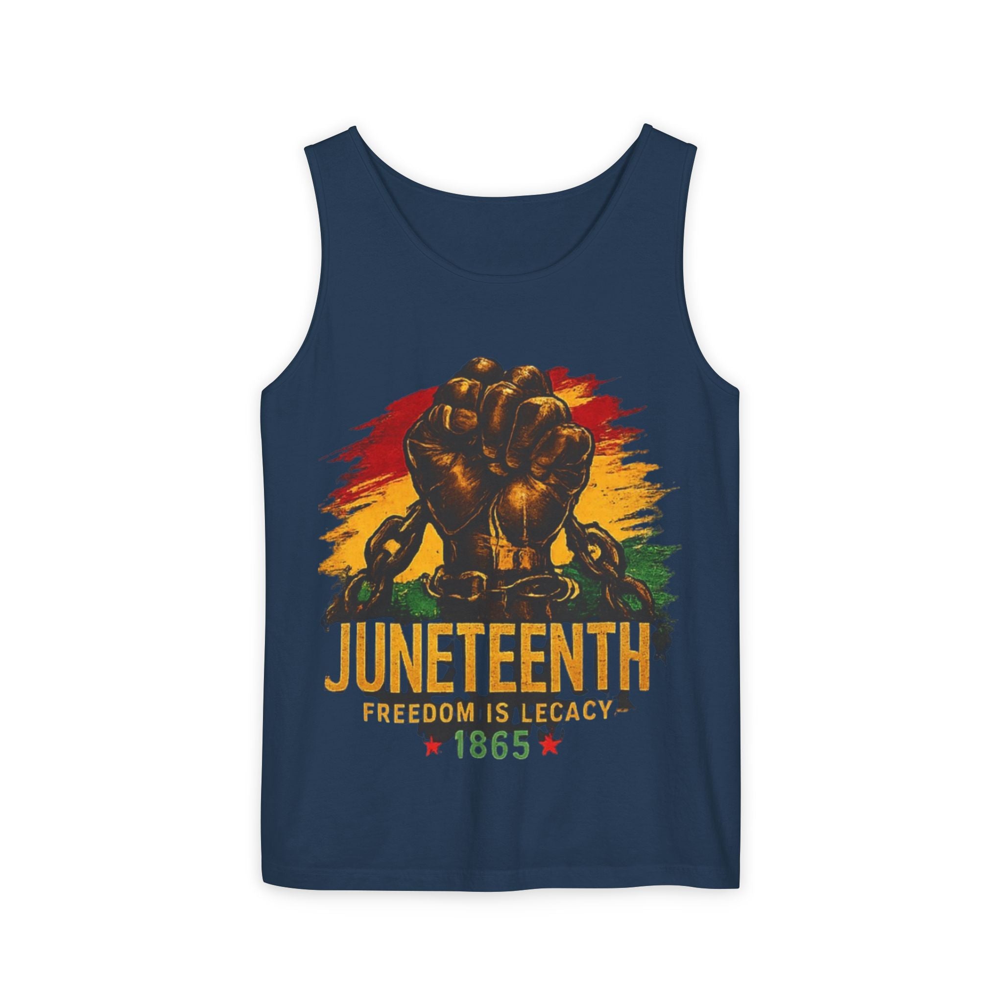 Juneteenth Freedom Fist Tank Top — Juneteenth 1865 Celebration Shirt