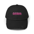 Survivor Distressed Cap — Pink Graffiti Baseball Hat