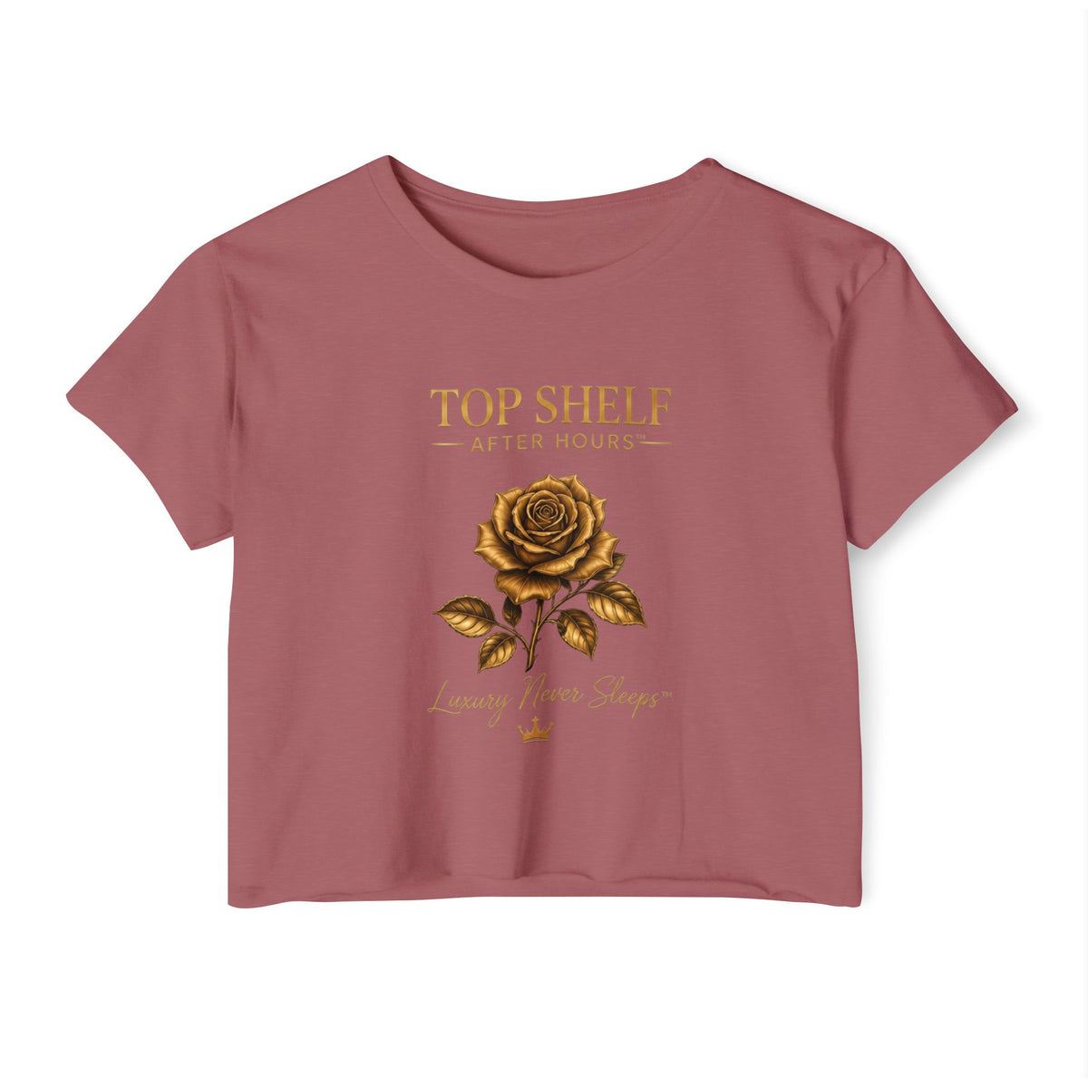 Top Shelf After Hours Rose Crop Top — Women’s Festival Graphic Tee
